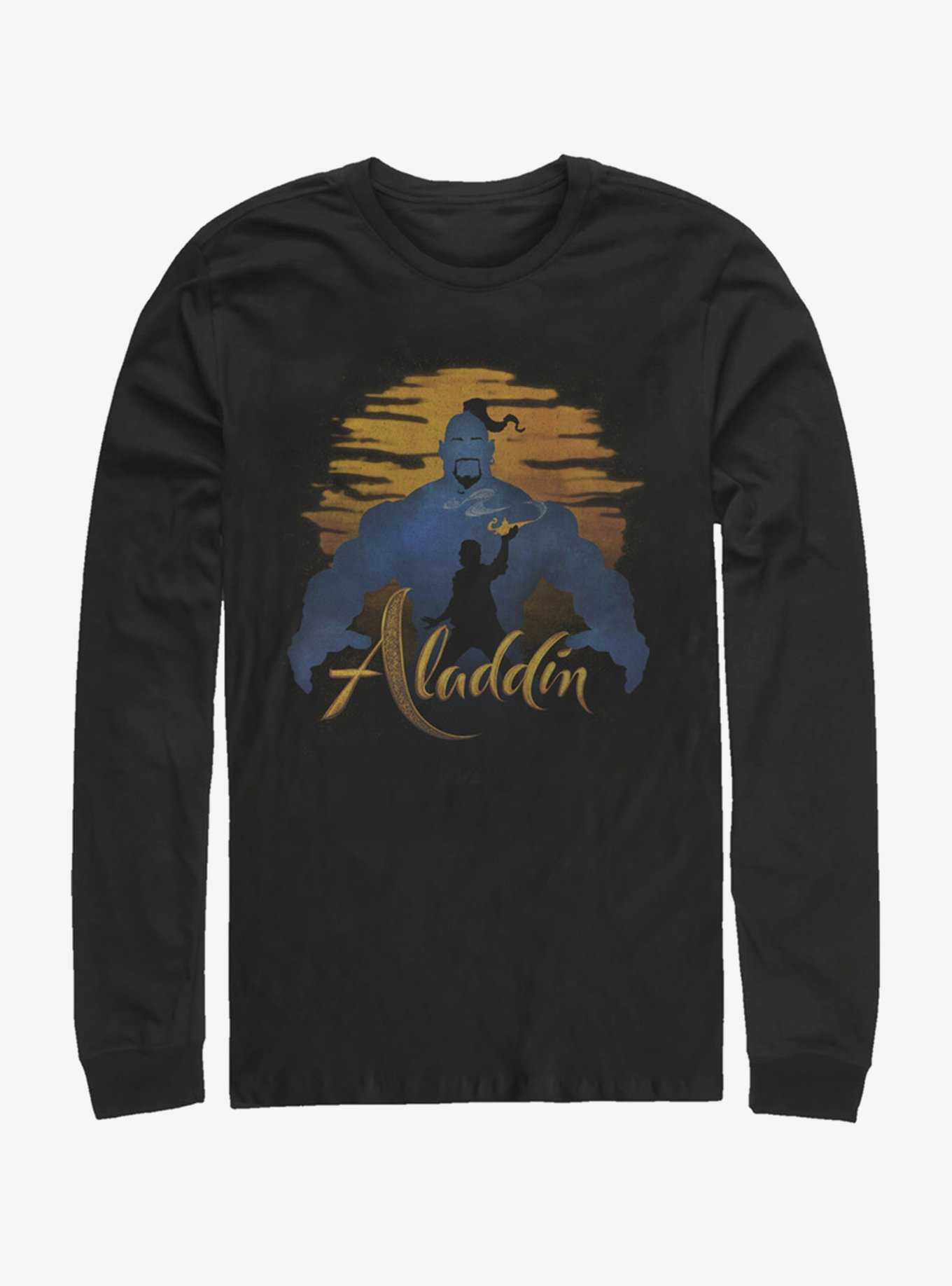 Disney Aladdin 2019 Genie Silhouette Long Sleeve T-Shirt, , hi-res