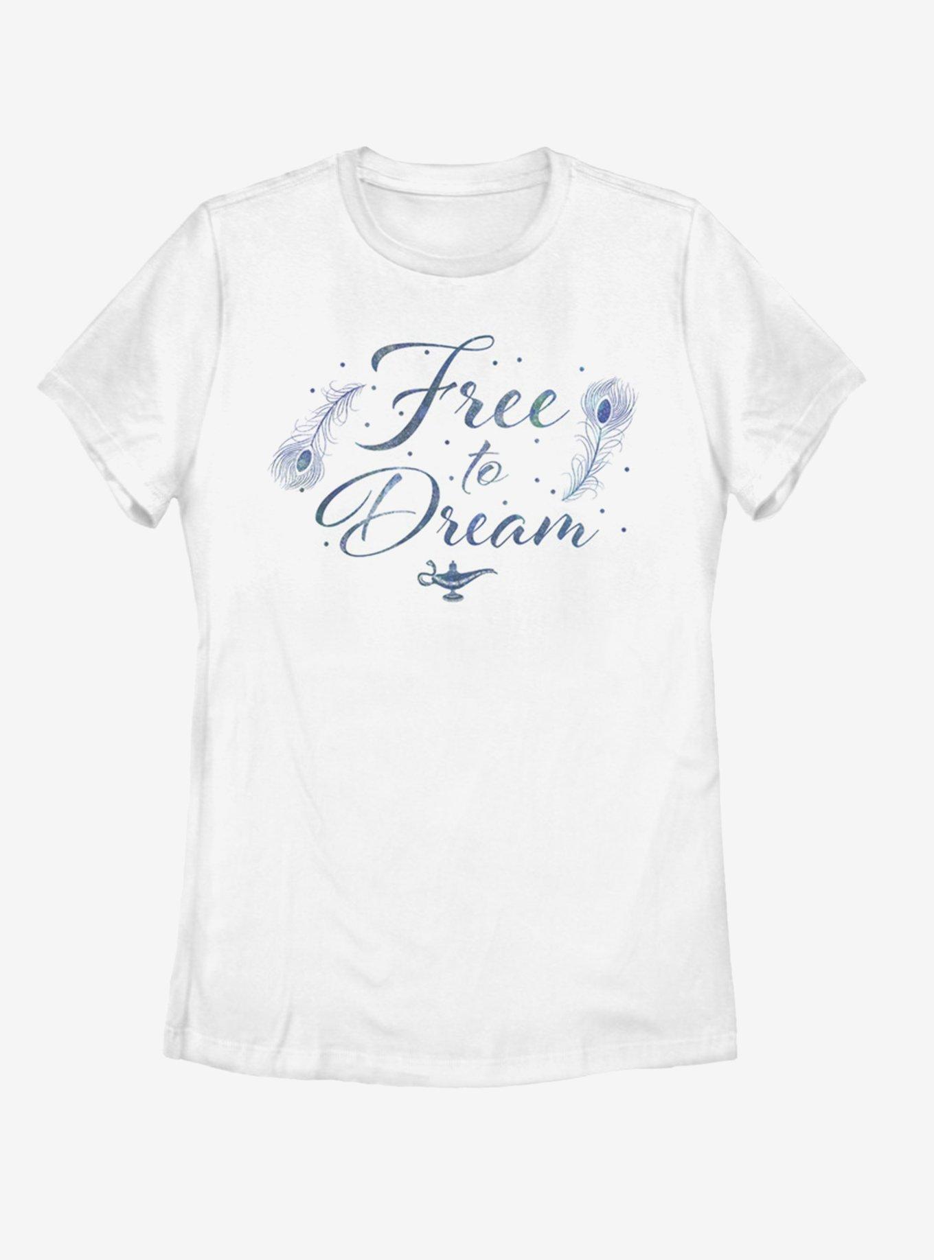 Disney Aladdin 2019 Free To Dream Womens T-Shirt, WHITE, hi-res