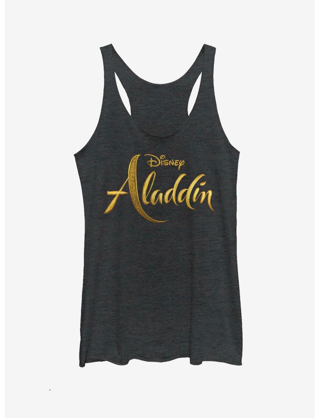 Disney Aladdin 2019 Aladdin Live Action Logo Womens Tank, BLK HTR, hi-res