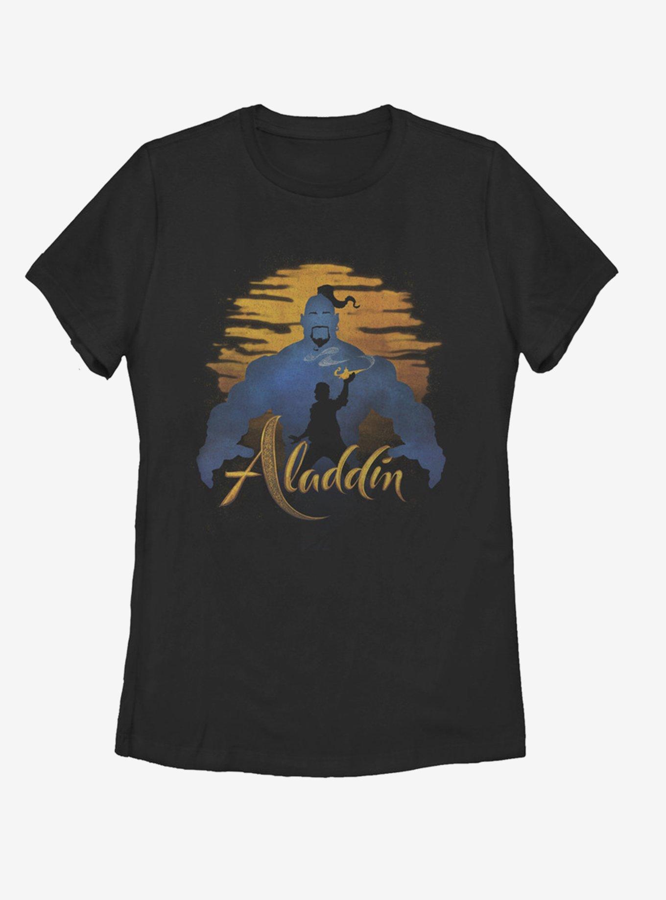 Disney Aladdin 2019 Genie Silhouette Womens T-Shirt, , hi-res