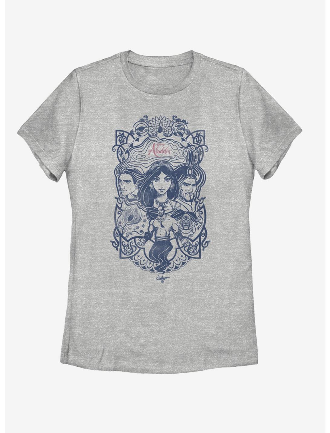 Disney Aladdin 2019 Vintage Aladdin Collage Womens T-Shirt, ATH HTR, hi-res