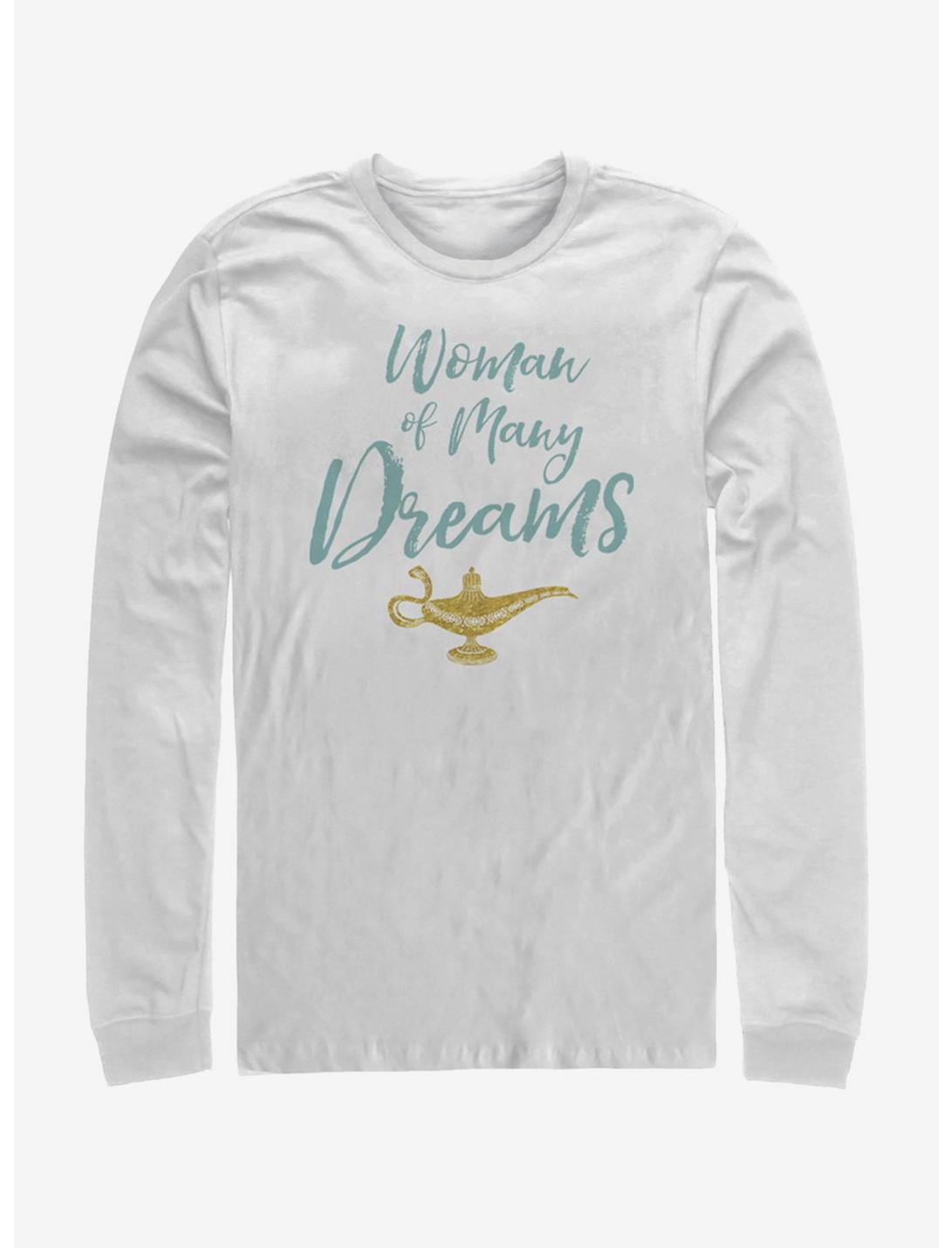 Disney Aladdin 2019 Woman of Many Dreams Cursive Long Sleeve T-Shirt, WHITE, hi-res