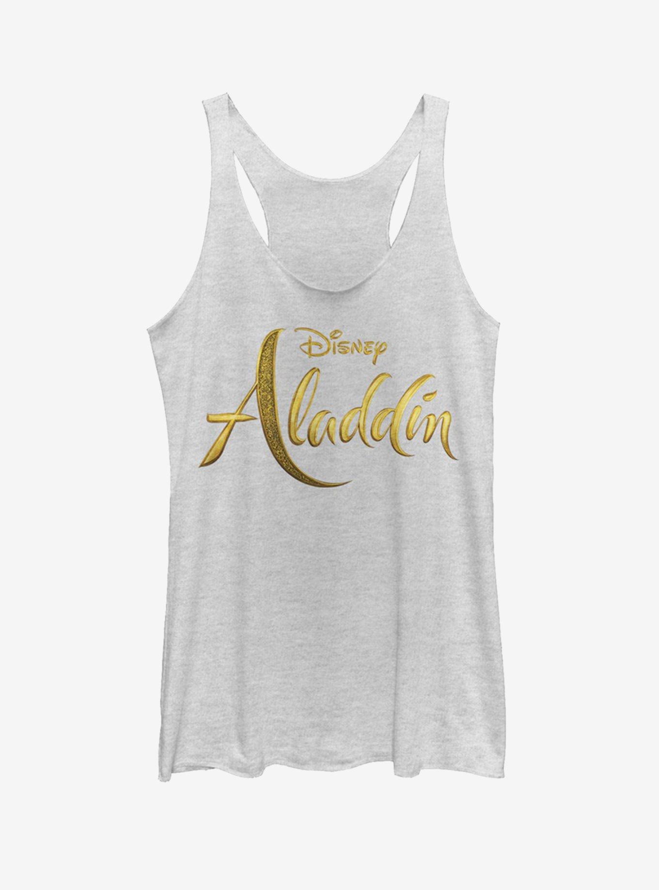 Disney Aladdin 2019 Aladdin Live Action Logo Womens Tank, WHITE HTR, hi-res