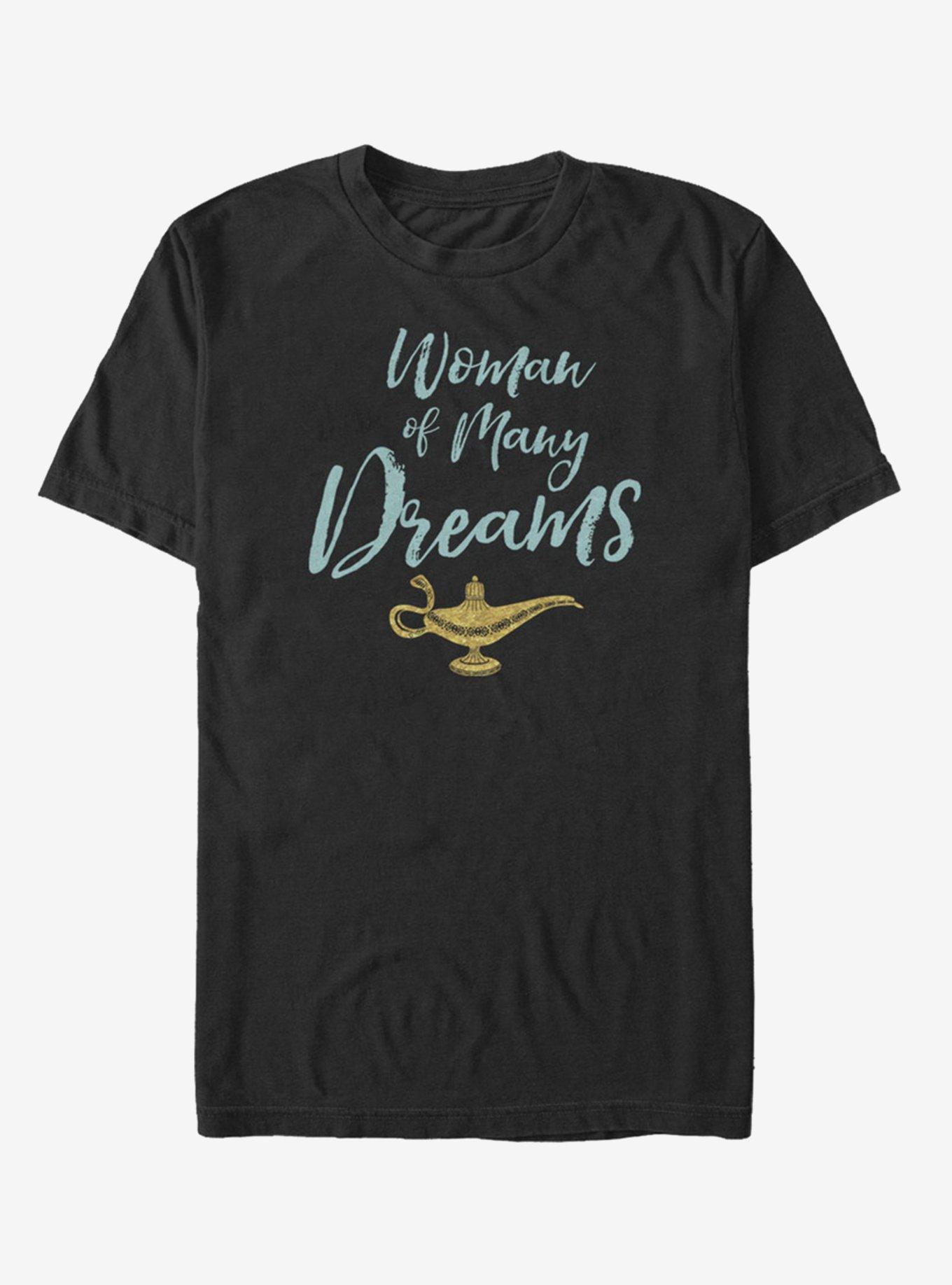 Disney Aladdin 2019 Woman of Many Dreams Cursive  T-Shirt, , hi-res