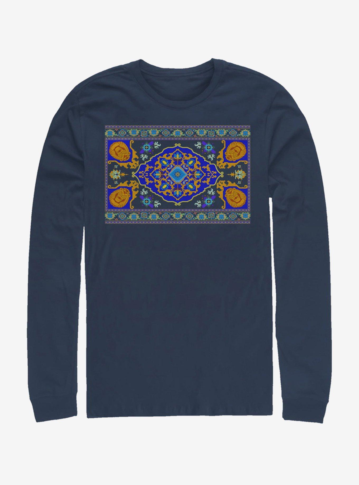 Disney Aladdin 2019 Magic Carpet Panel Print Long Sleeve T-Shirt, NAVY, hi-res