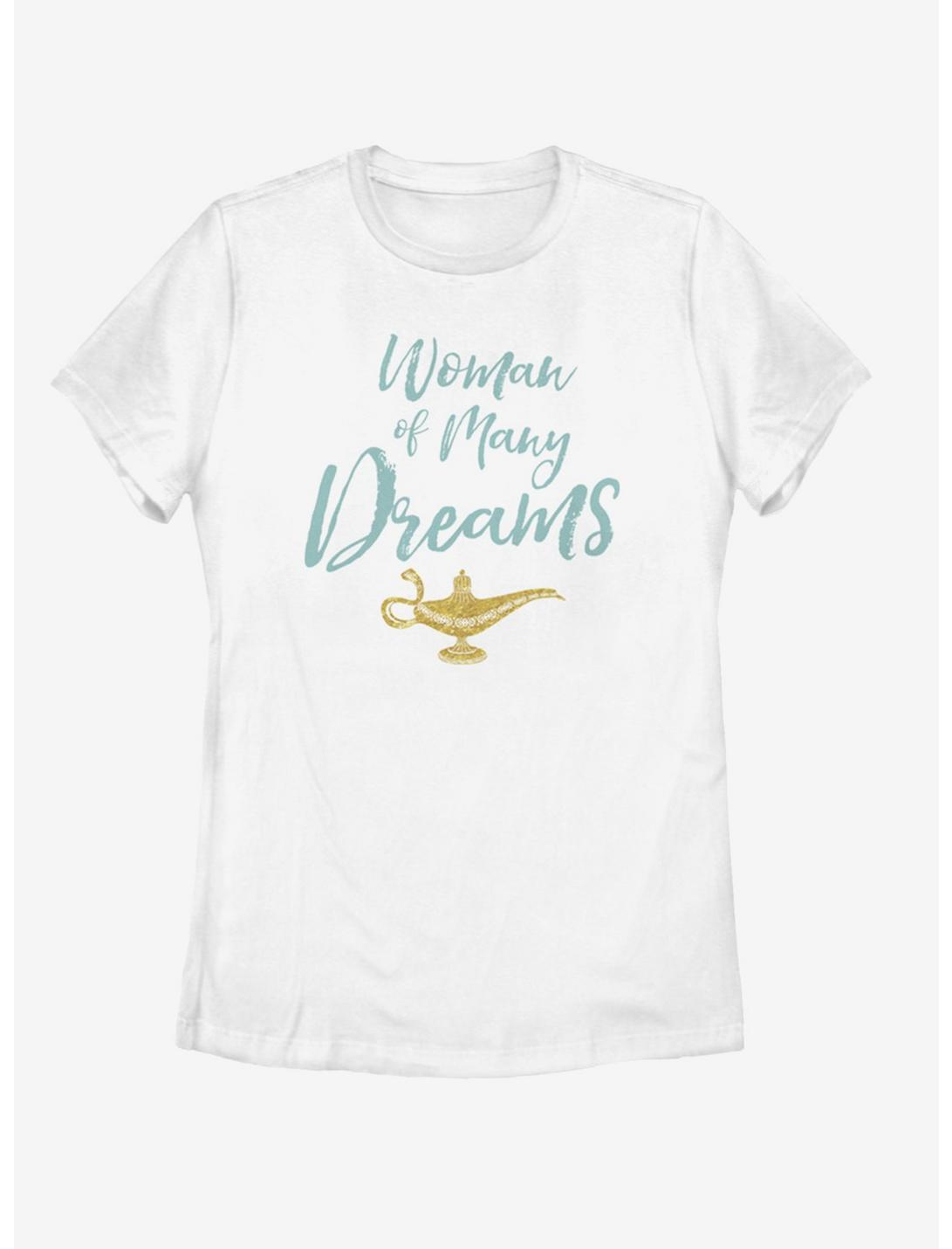 Disney Aladdin 2019 Woman of Many Dreams Cursive Womens T-Shirt, WHITE, hi-res