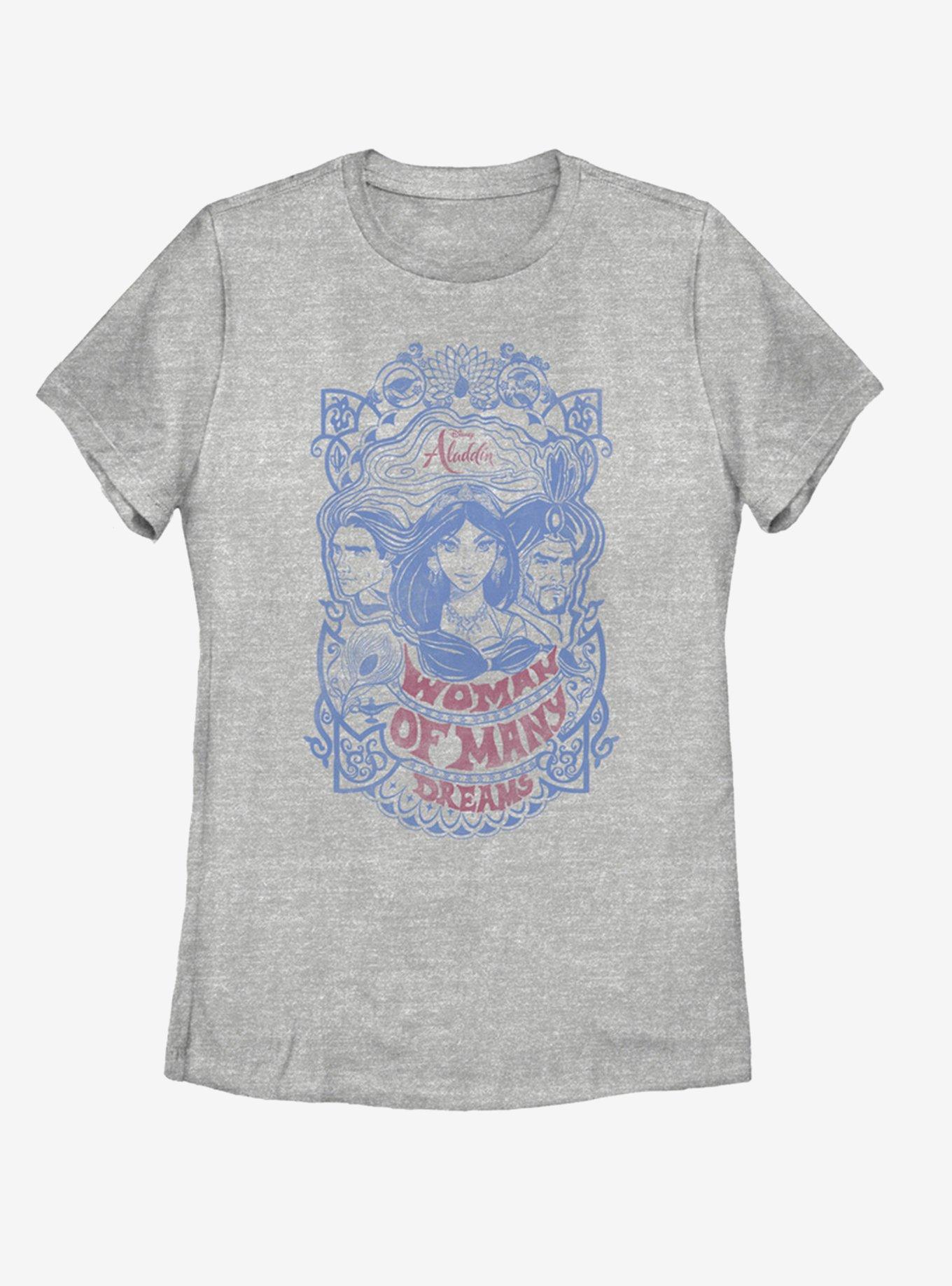 Disney Aladdin 2019 Vintage Aladdin Womens T-Shirt, ATH HTR, hi-res