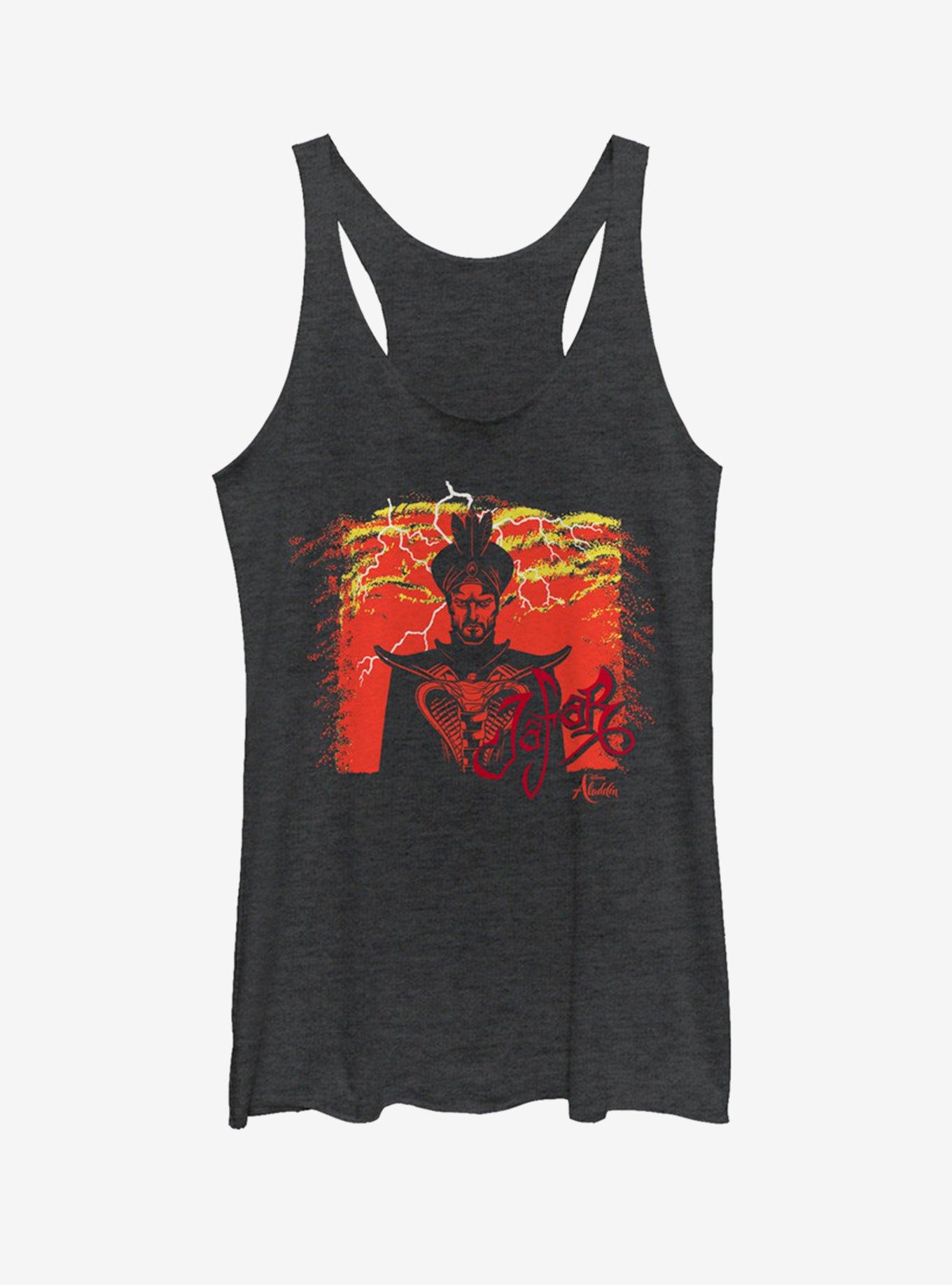 Disney Aladdin 2019 Jafar Womens Tank, BLK HTR, hi-res