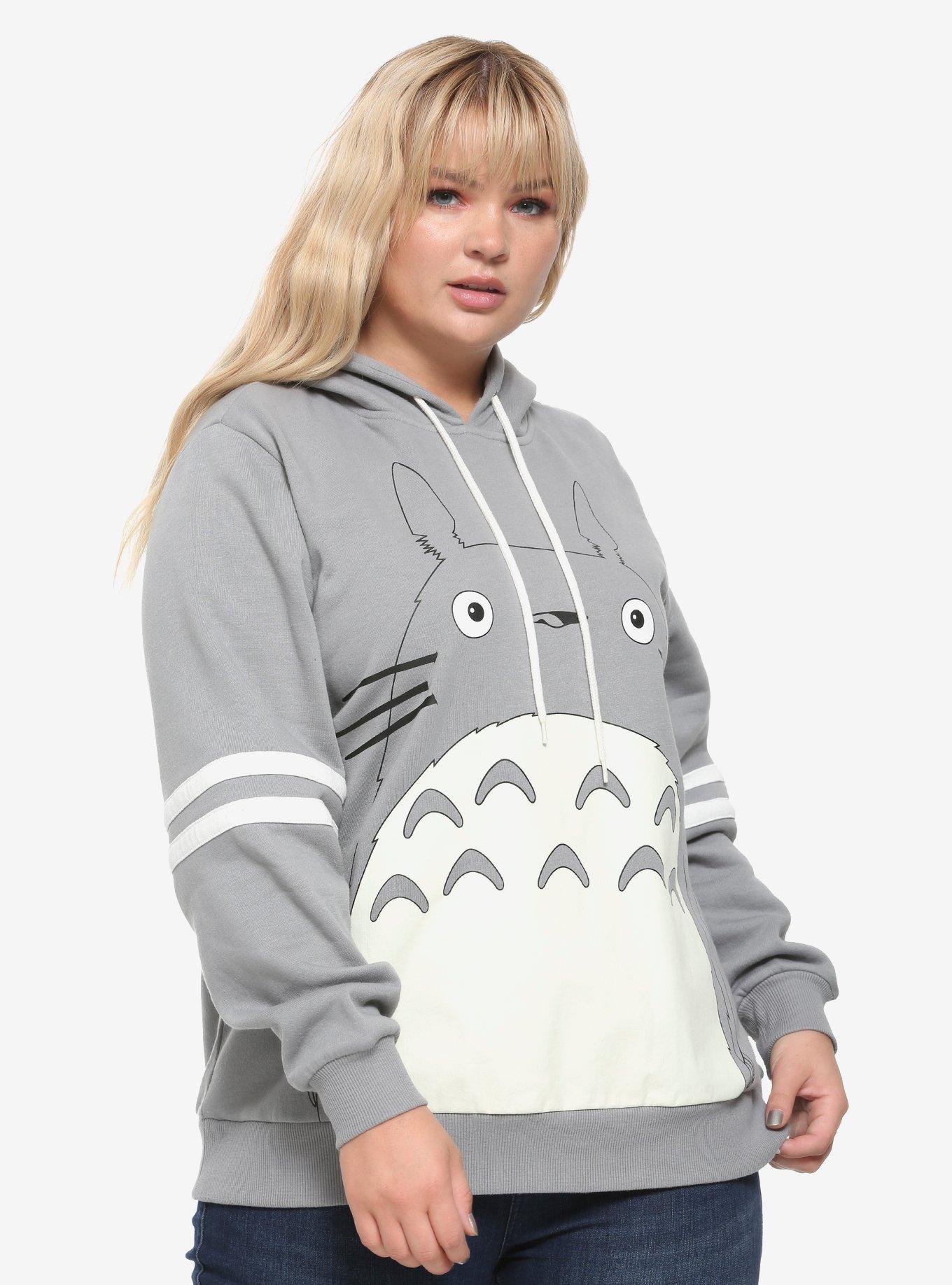 Studio Ghibli My Neighbor Totoro Girls Athletic Hoodie Plus Size, WHITE, hi-res