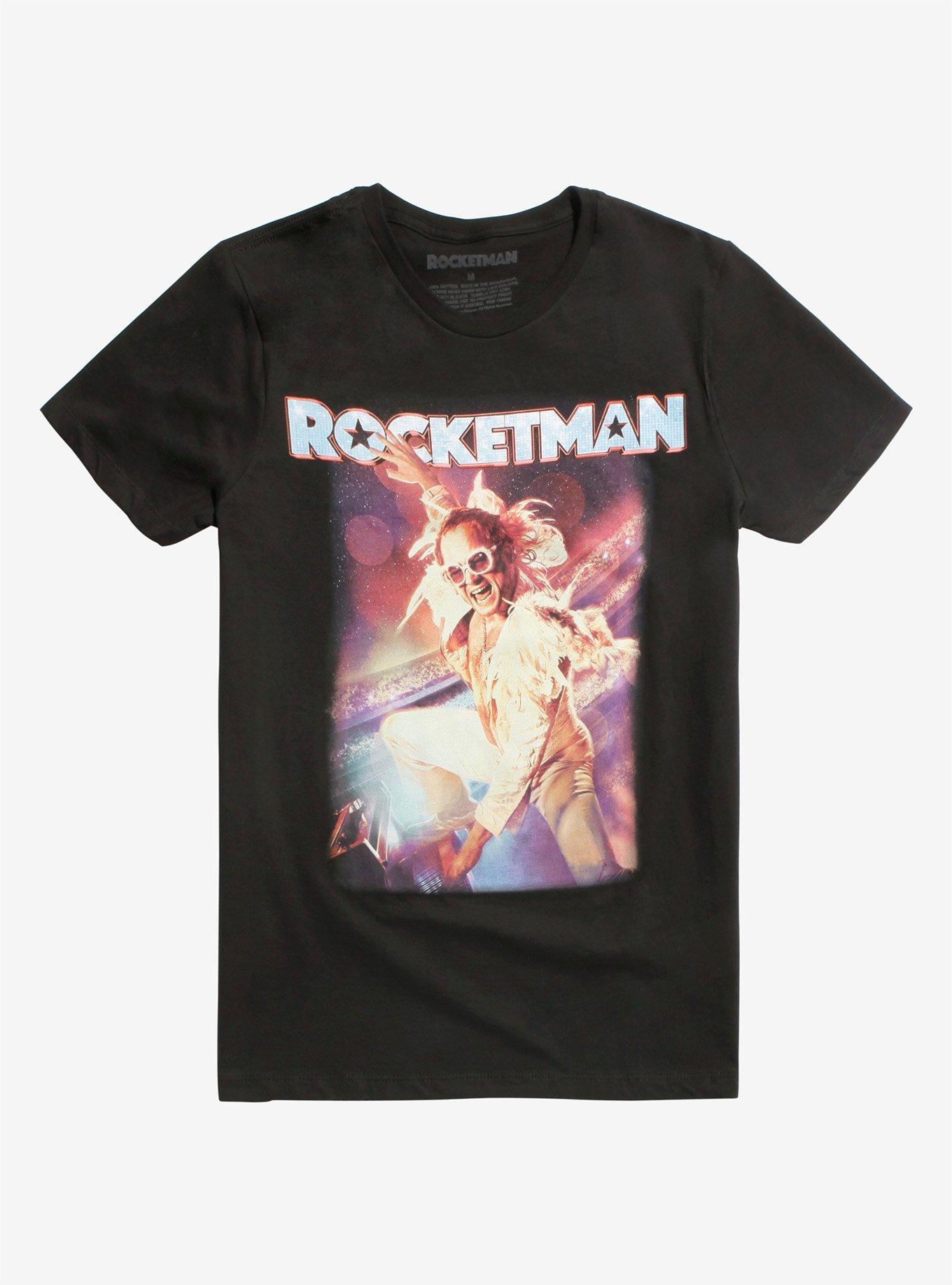Rocketman Poster T-Shirt, BLACK, hi-res