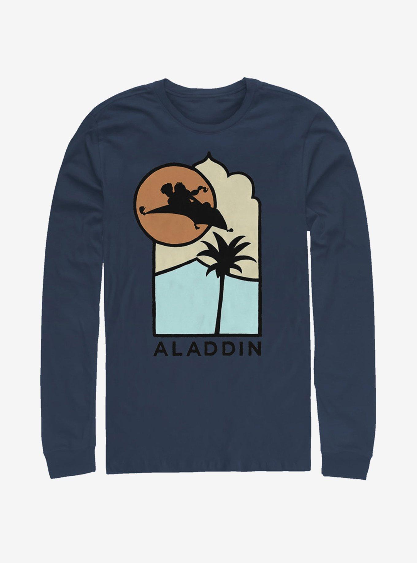 Disney Aladdin 2019 Carpet Ride Long-Sleeve T-Shirt , NAVY, hi-res