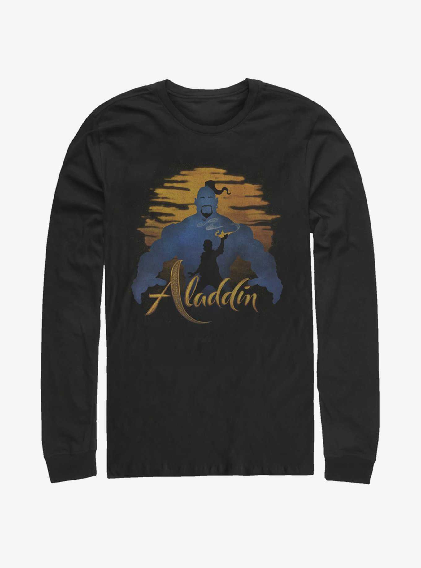 Disney Aladdin 2019 Genie Silhouette Long-Sleeve T-Shirt , , hi-res