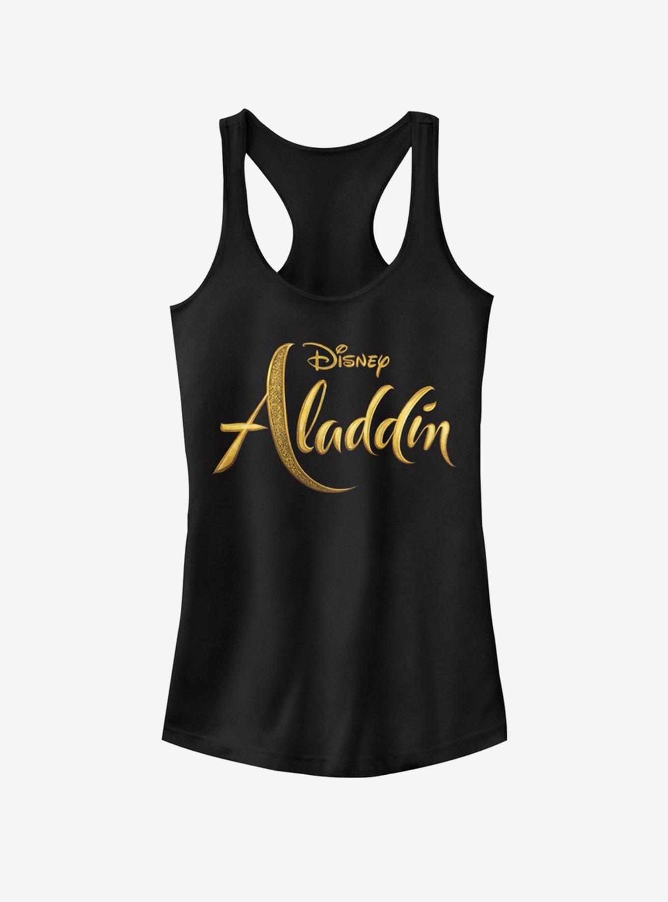 Disney Aladdin 2019 Aladdin Live Action Logo Girls Tank, BLACK, hi-res