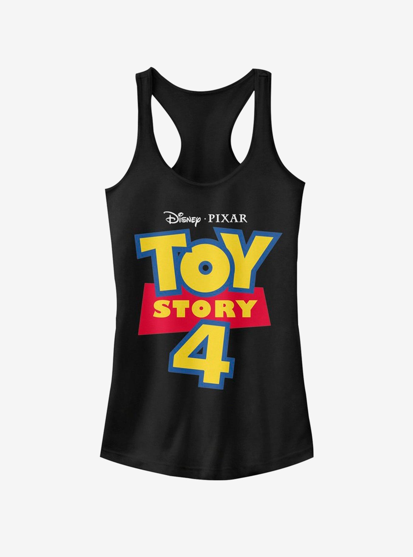 Disney Pixar Toy Story 4 Full Color Logo Girls Tank, BLACK, hi-res