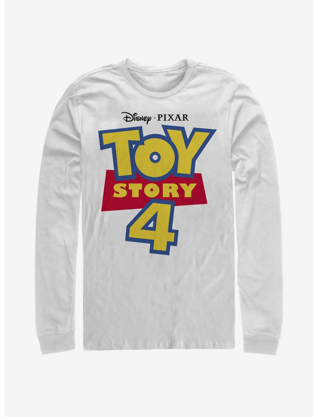 Disney Pixar Toy Story 4 Full Color Logo Long-Sleeve T-Shirt , WHITE, hi-res
