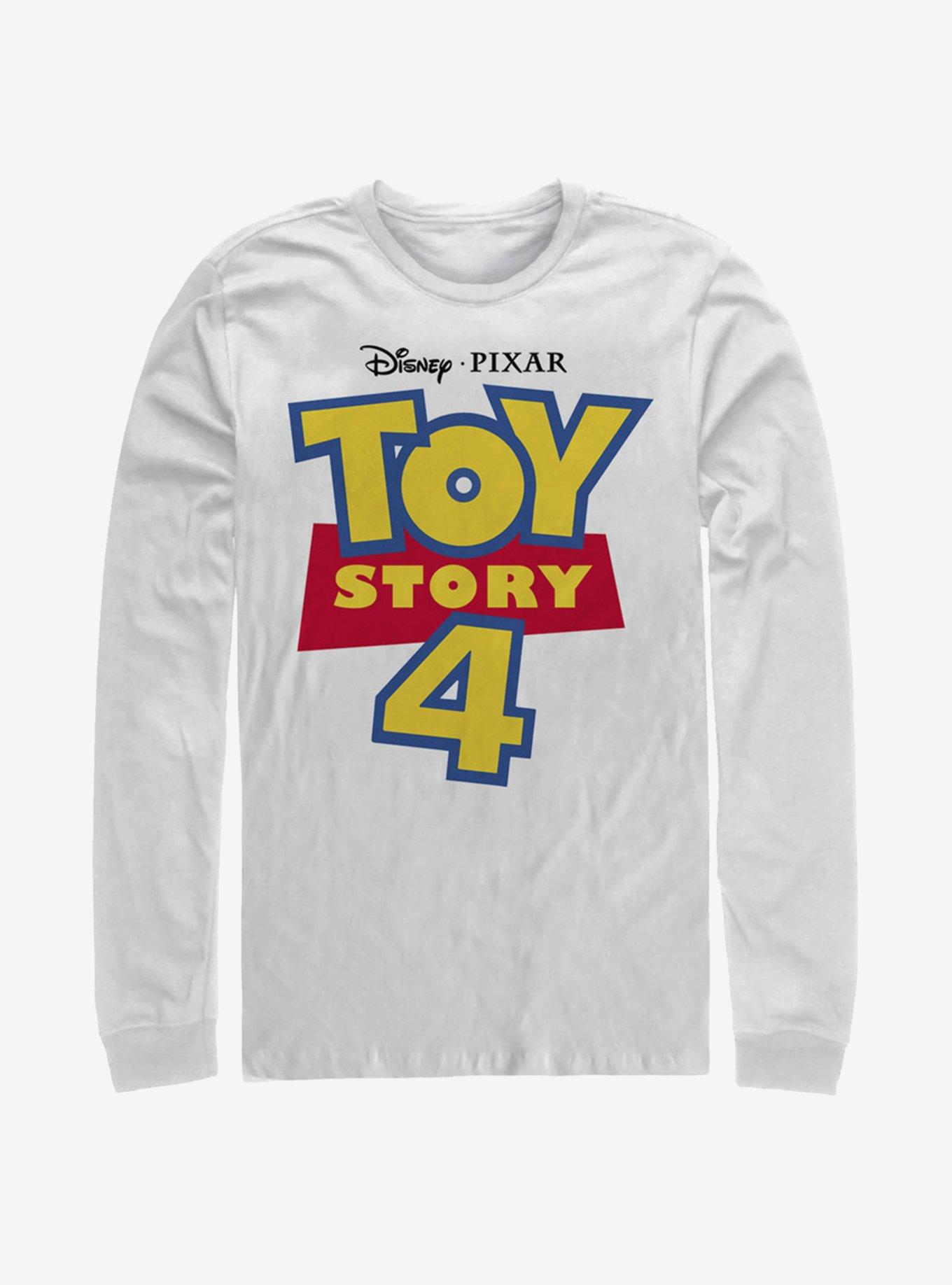 Disney Pixar Toy Story 4 Full Color Logo Long-Sleeve T-Shirt , WHITE, hi-res