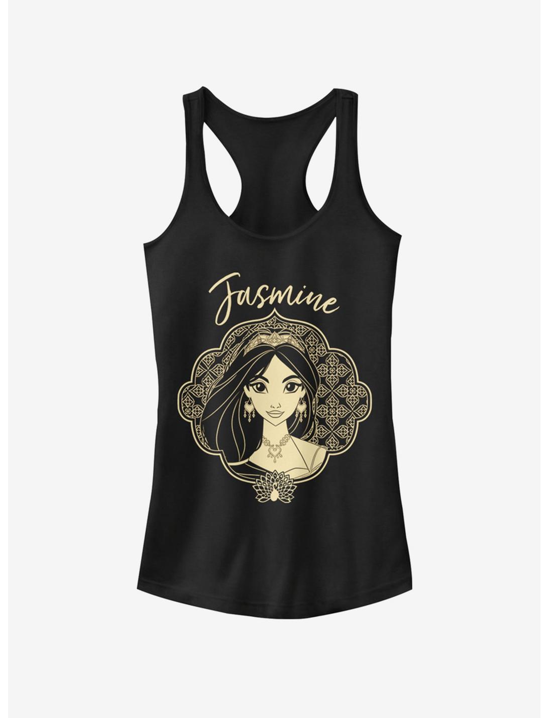 Disney Aladdin 2019 Jasmine Portrait Girls Tank, BLACK, hi-res