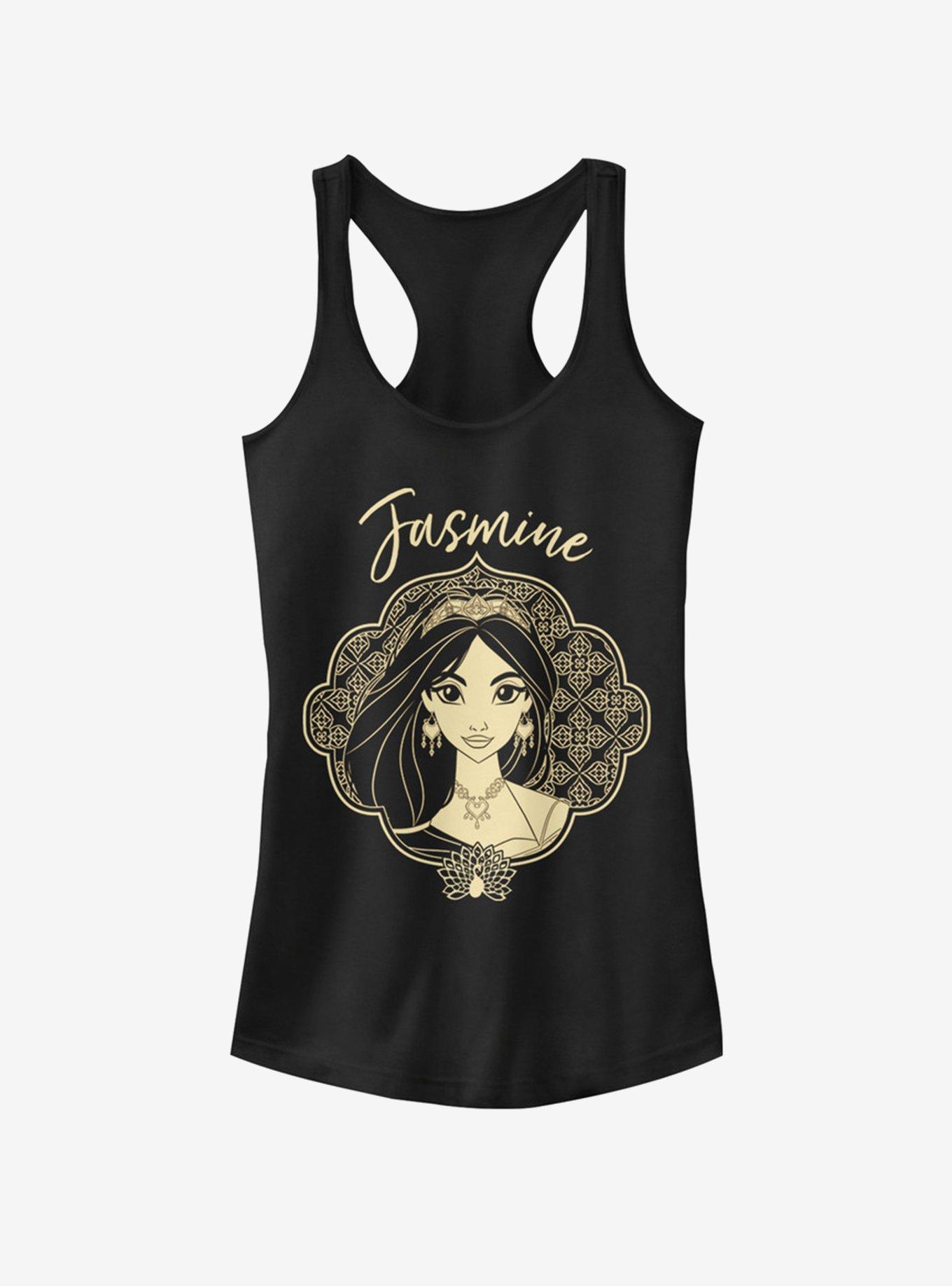 Disney Aladdin 2019 Jasmine Portrait Girls Tank, BLACK, hi-res