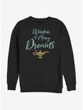 Disney Aladdin 2019 Woman of Many Dreams Cursive Sweatshirt, BLACK, hi-res