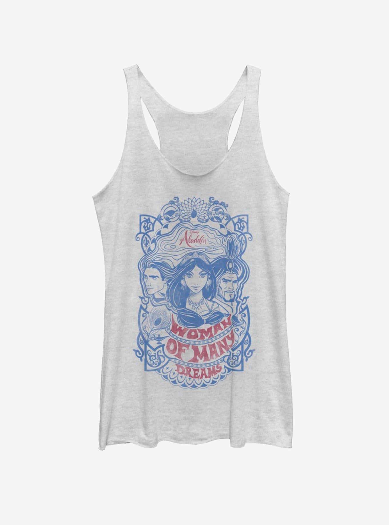 Disney Aladdin 2019 Vintage Aladdin Girls Tank, WHITE HTR, hi-res