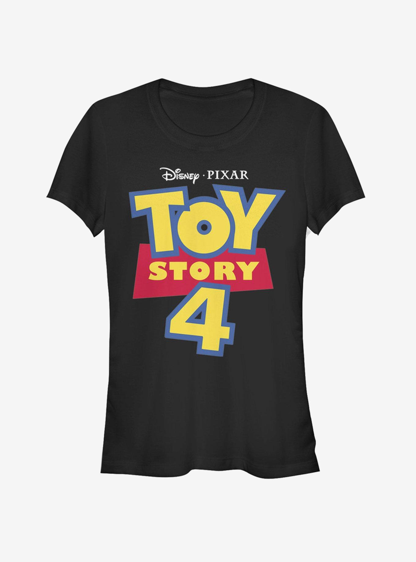 Disney Pixar Toy Story 4 Full Color Logo Girls T-Shirt, BLACK, hi-res