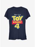 Disney Pixar Toy Story 4 Full Color Logo Girls T-Shirt, NAVY, hi-res