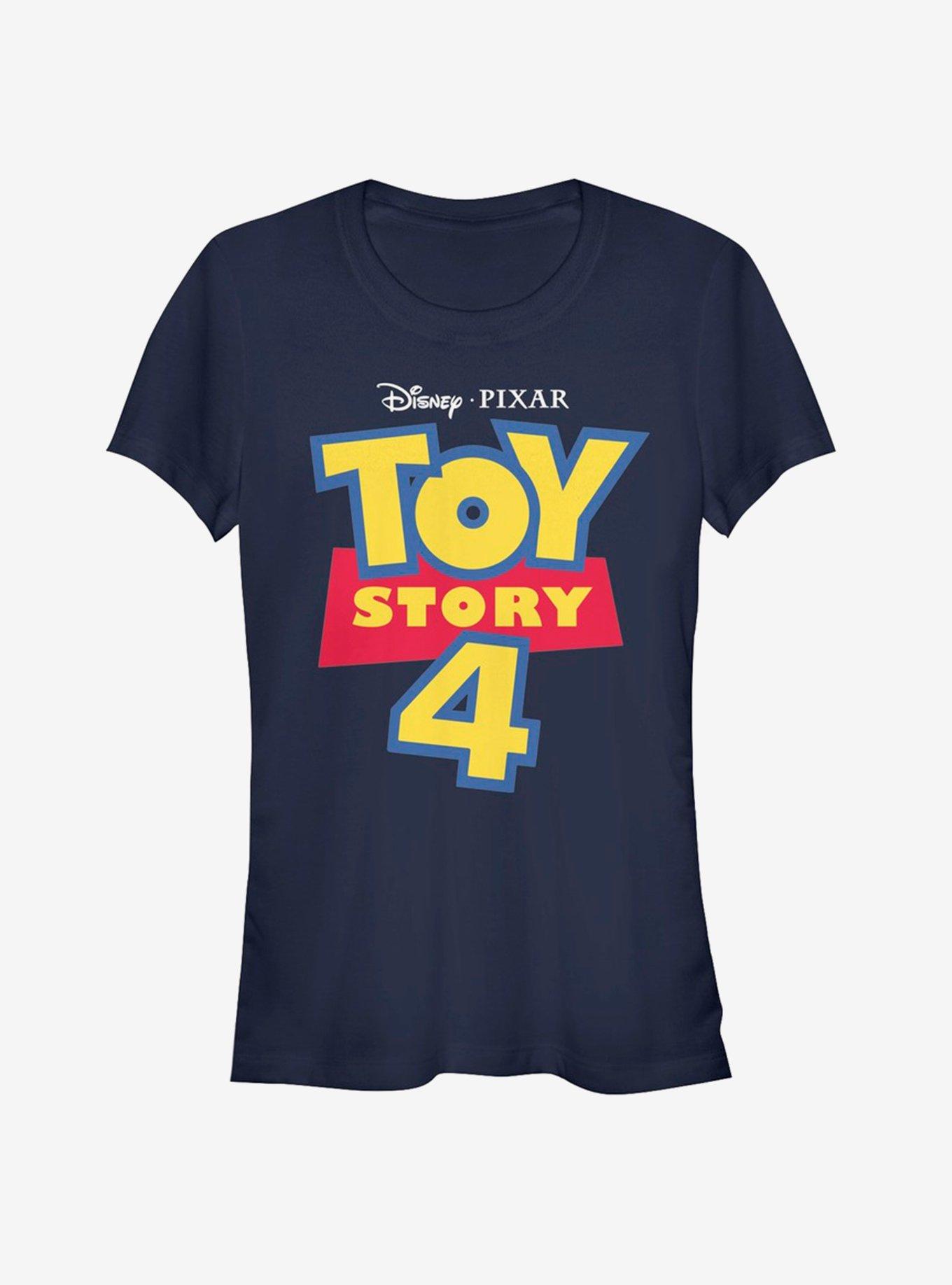 Disney Pixar Toy Story 4 Full Color Logo Girls T-Shirt, NAVY, hi-res