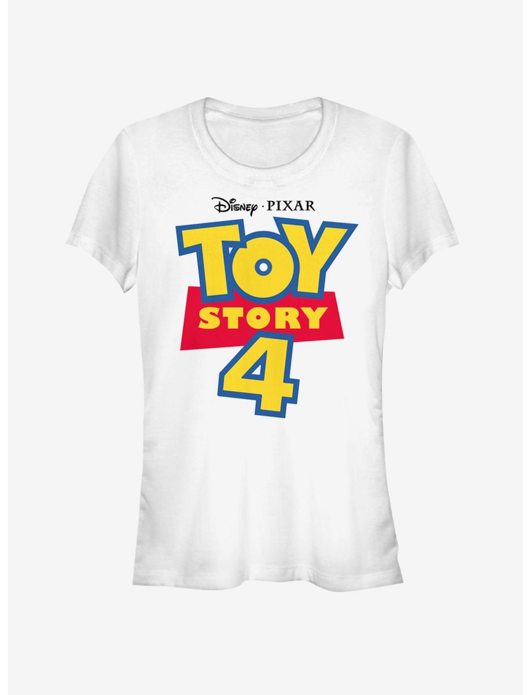 Disney Pixar Toy Story 4 Full Color Logo Girls T-Shirt, WHITE, hi-res