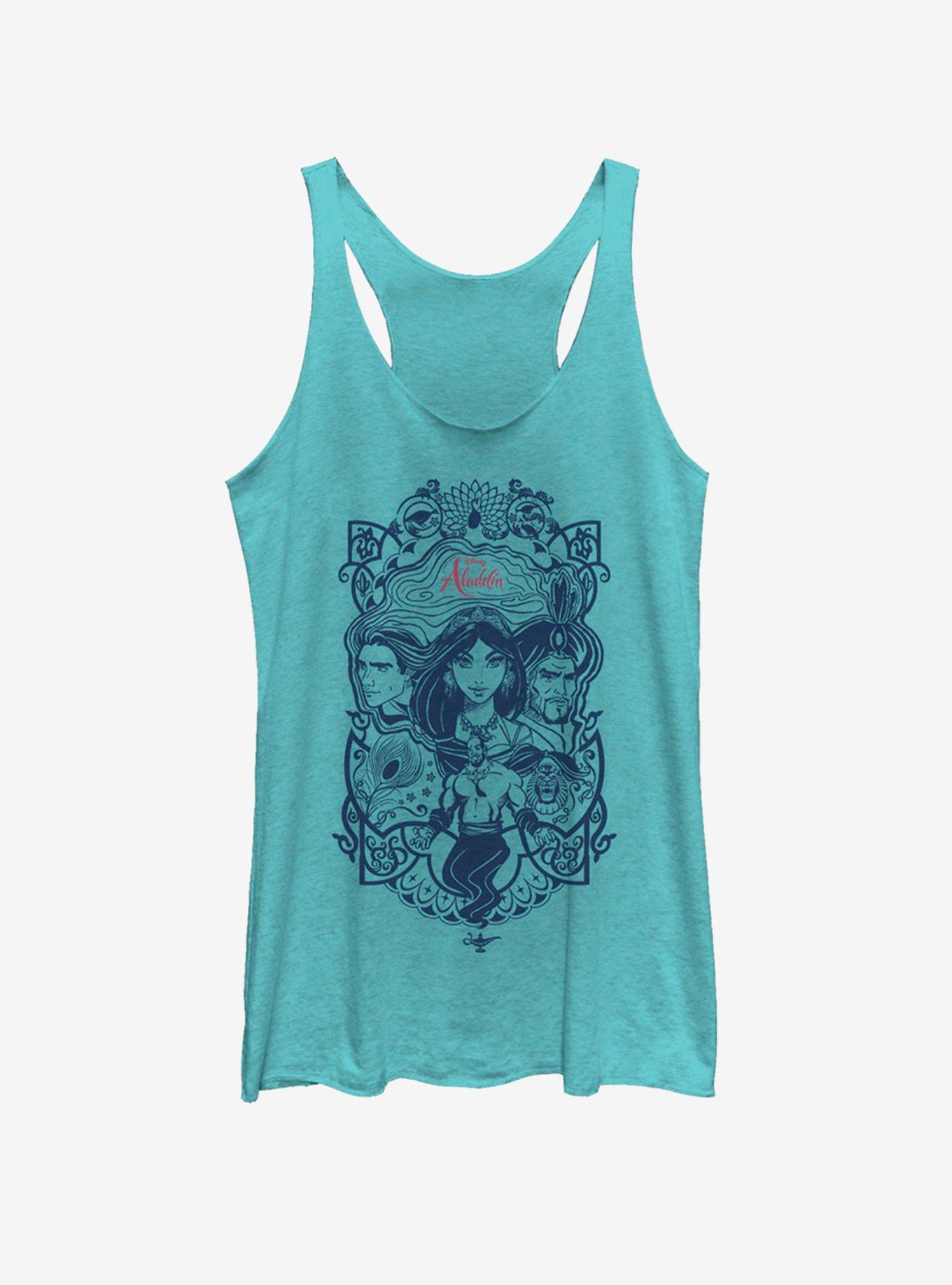 Disney Aladdin 2019 Vintage Aladdin Collage Girls Tank, TAHI BLUE, hi-res