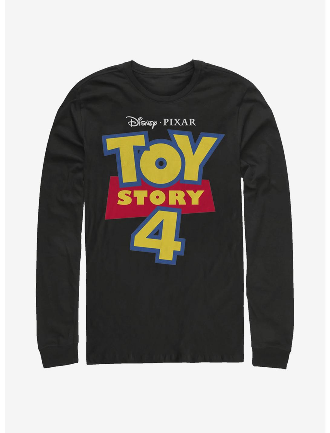 Disney Pixar Toy Story 4 Full Color Logo Long-Sleeve T-Shirt , BLACK, hi-res