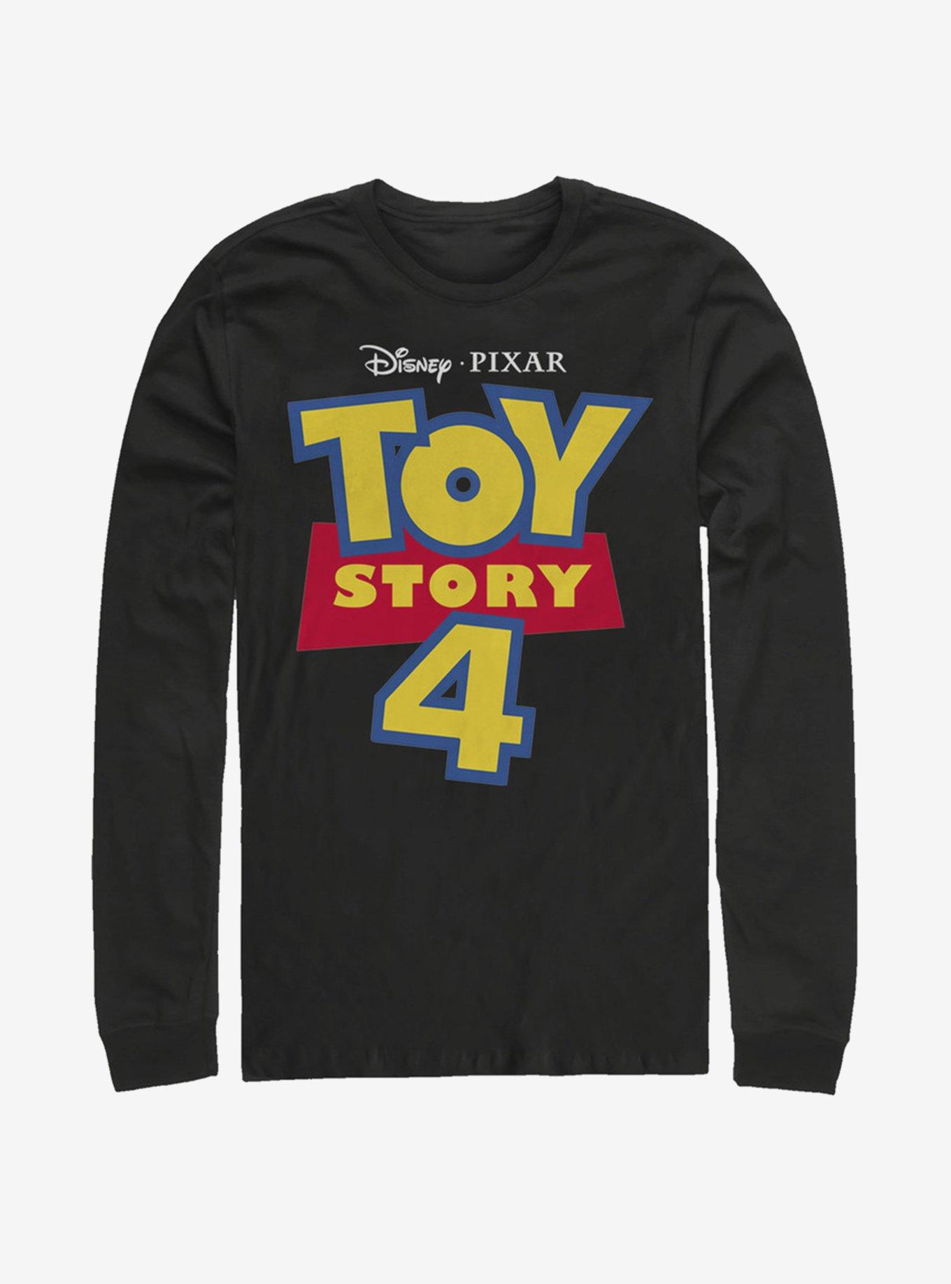 Disney Pixar Toy Story 4 Full Color Logo Long-Sleeve T-Shirt , BLACK, hi-res