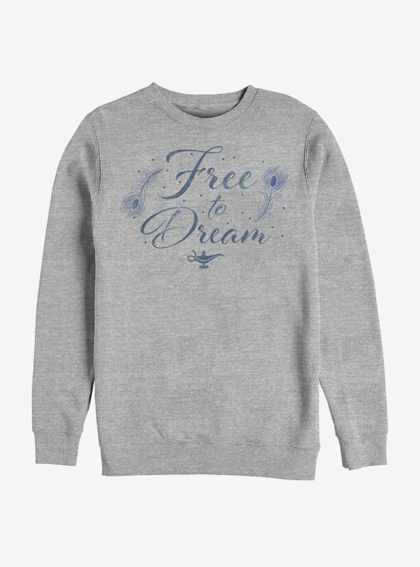 Disney Aladdin 2019 Free To Dream Sweatshirt, ATH HTR, hi-res