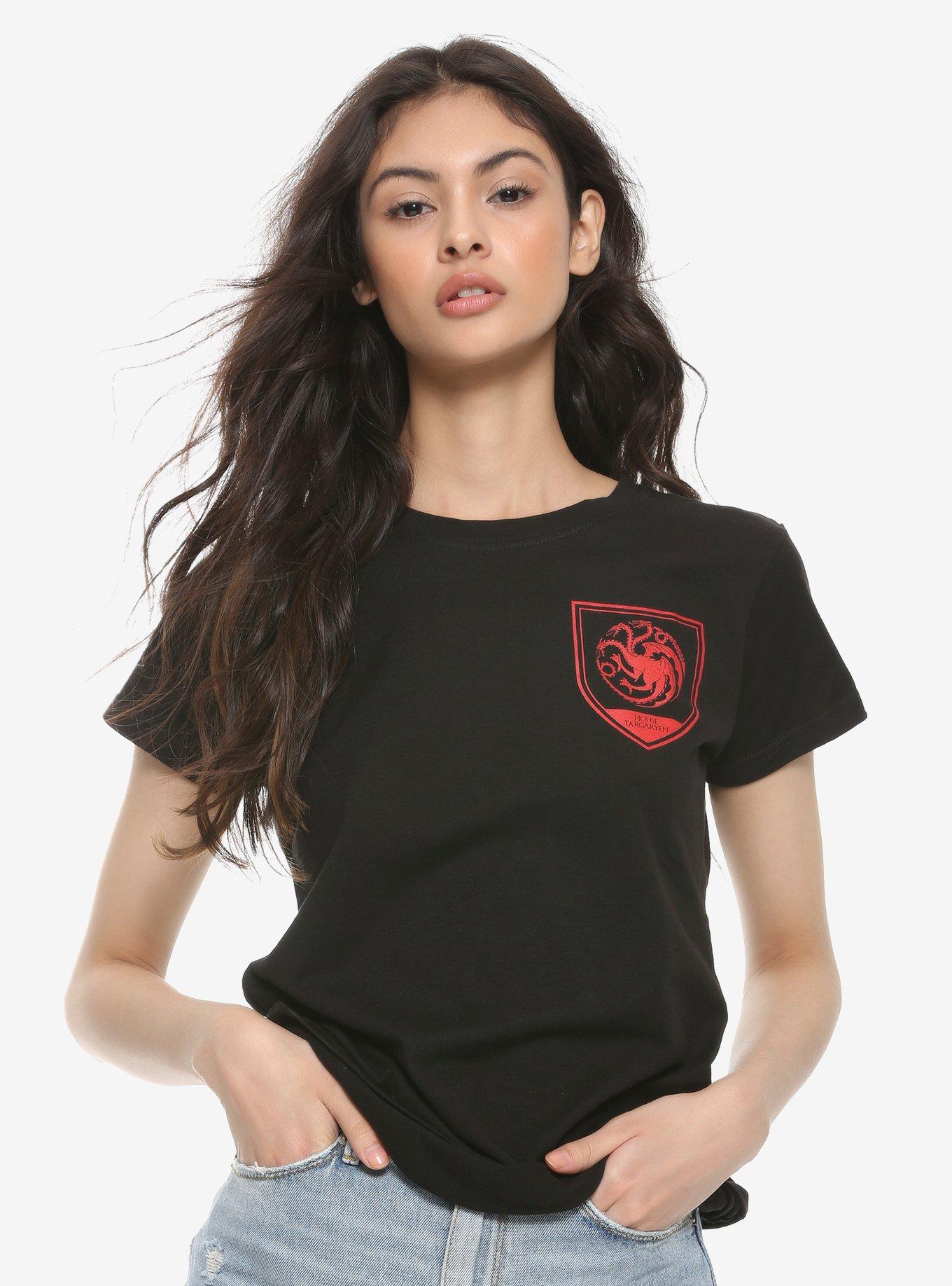 Game Of Thrones Targaryen Shield Girls T-Shirt, BLACK, hi-res