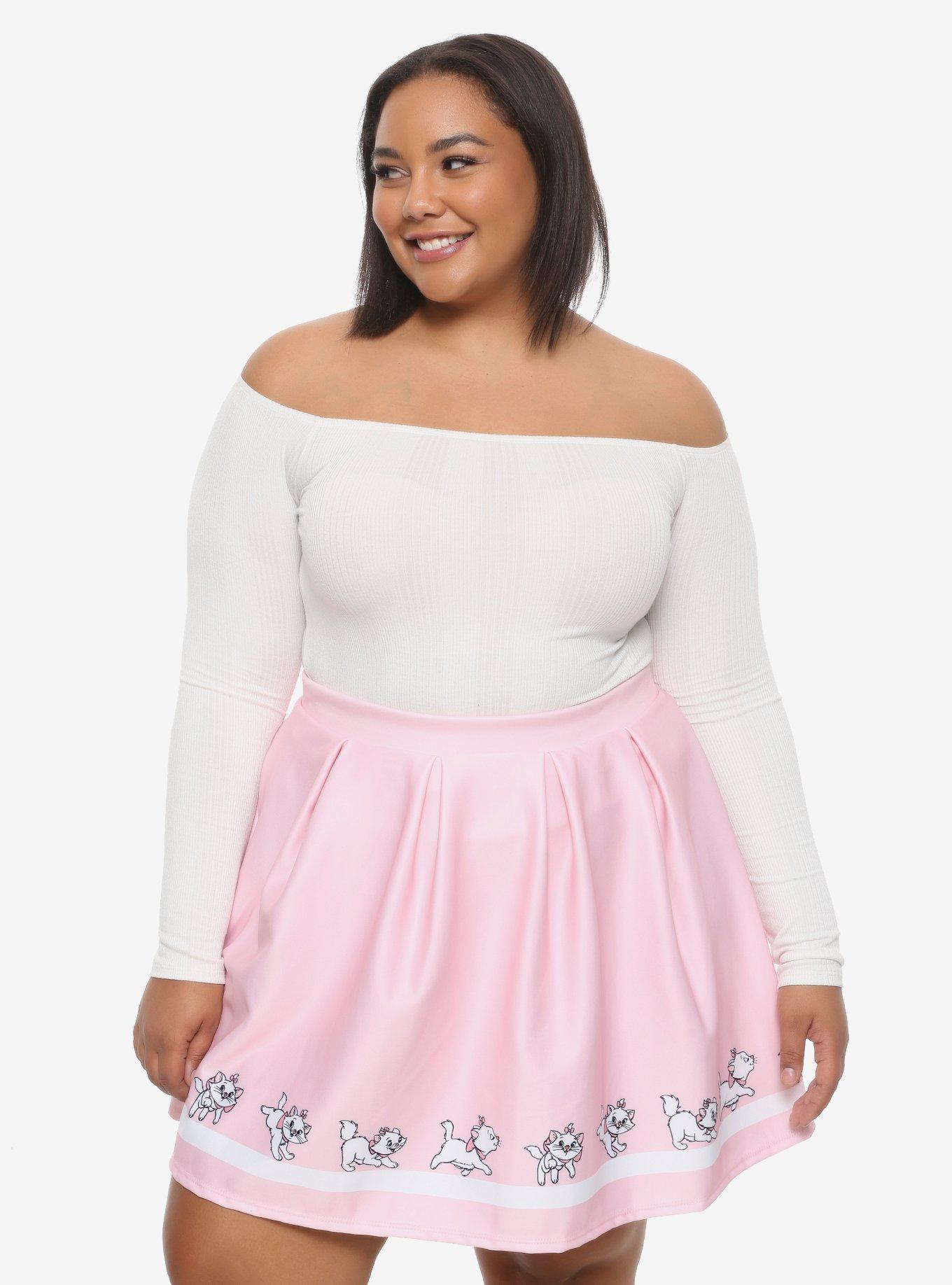 Disney The Aristocats Marie Pleated Skirt Plus Size, LIGHT PINK, hi-res