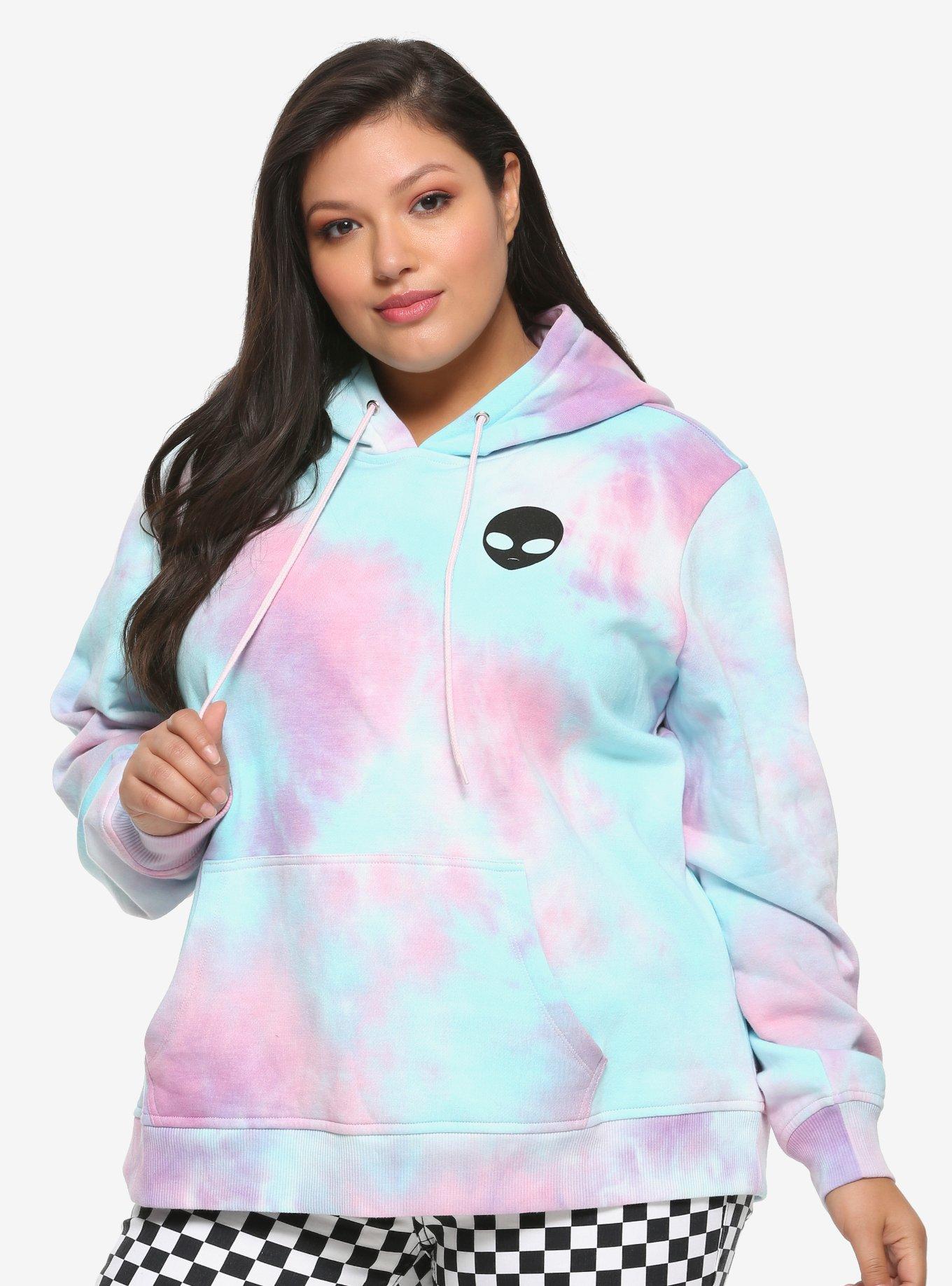 Pastel tie dye discount hoodie plus size