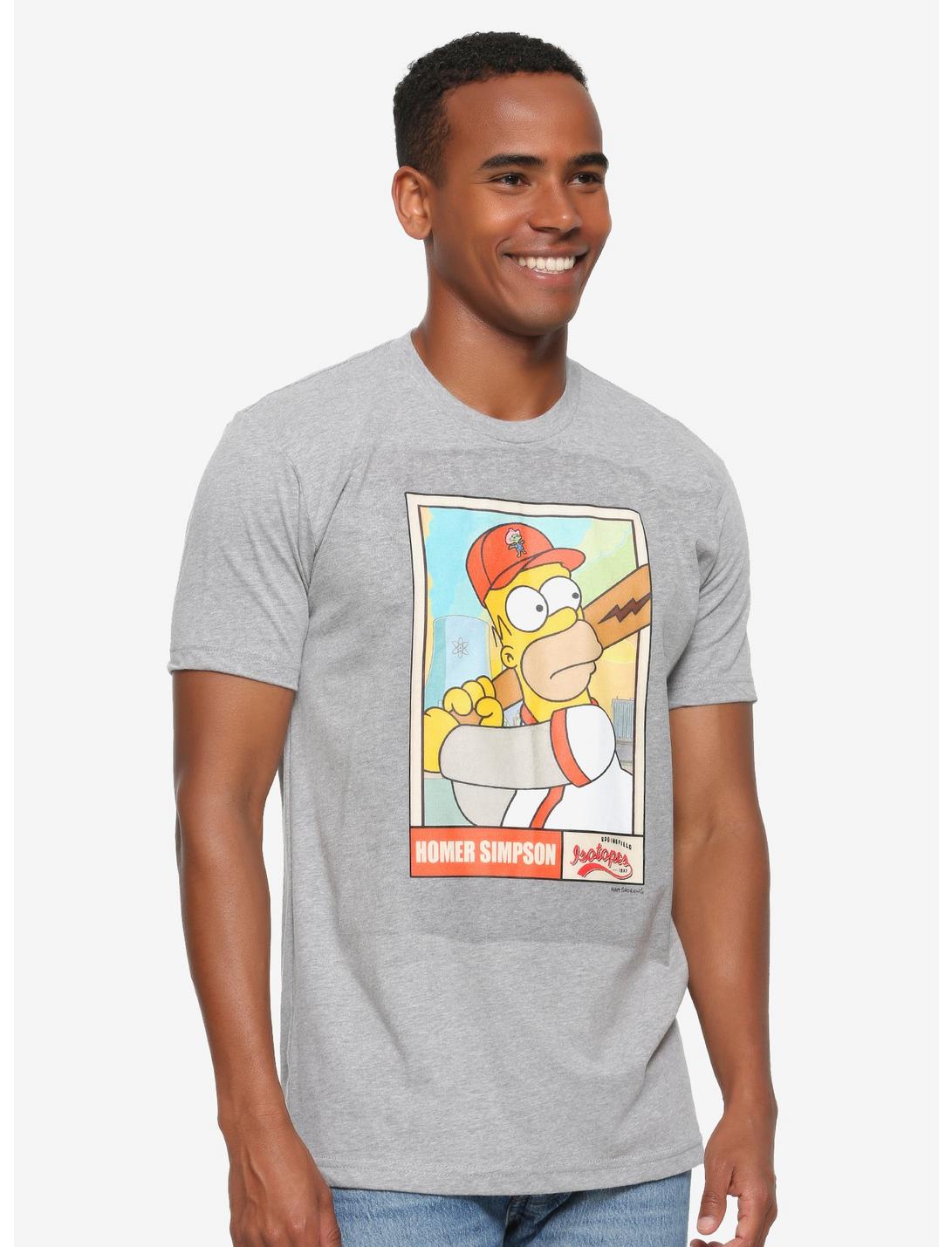The Simpsons Homer Baseball Hall of Fame T-Shirt - BoxLunch Exclusive, GREY, hi-res