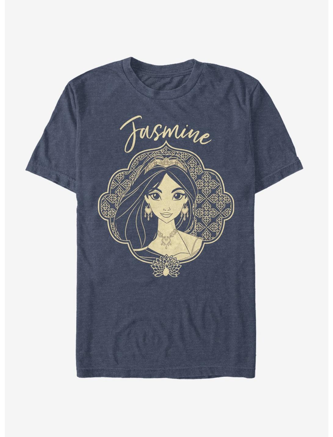 Disney Aladdin 2019 Jasmine Portrait T-Shirt, NAVY HTR, hi-res