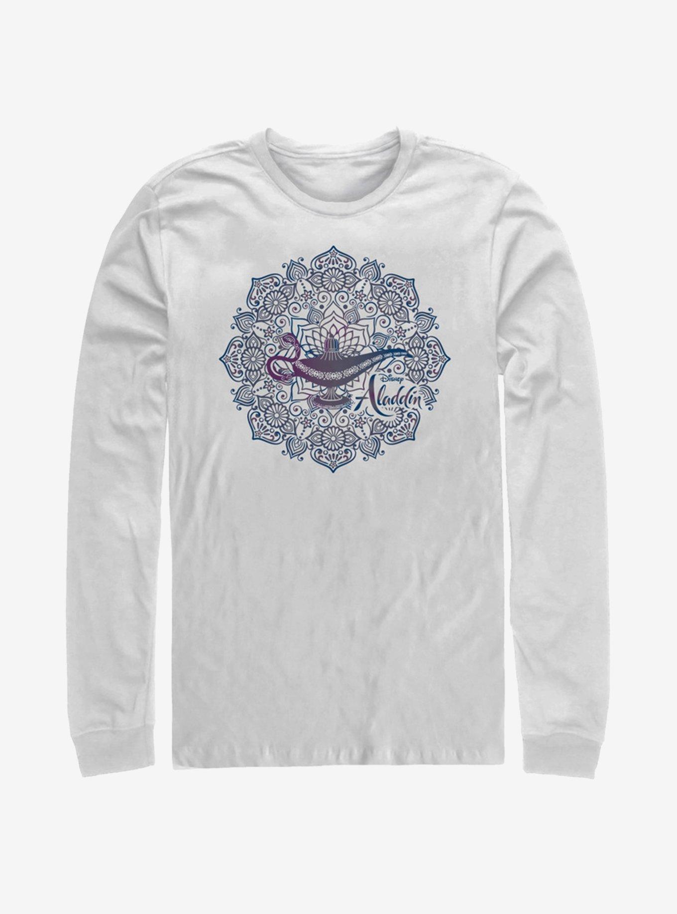 Disney Aladdin 2019 Lamp Mandala Long-Sleeve T-Shirt , WHITE, hi-res