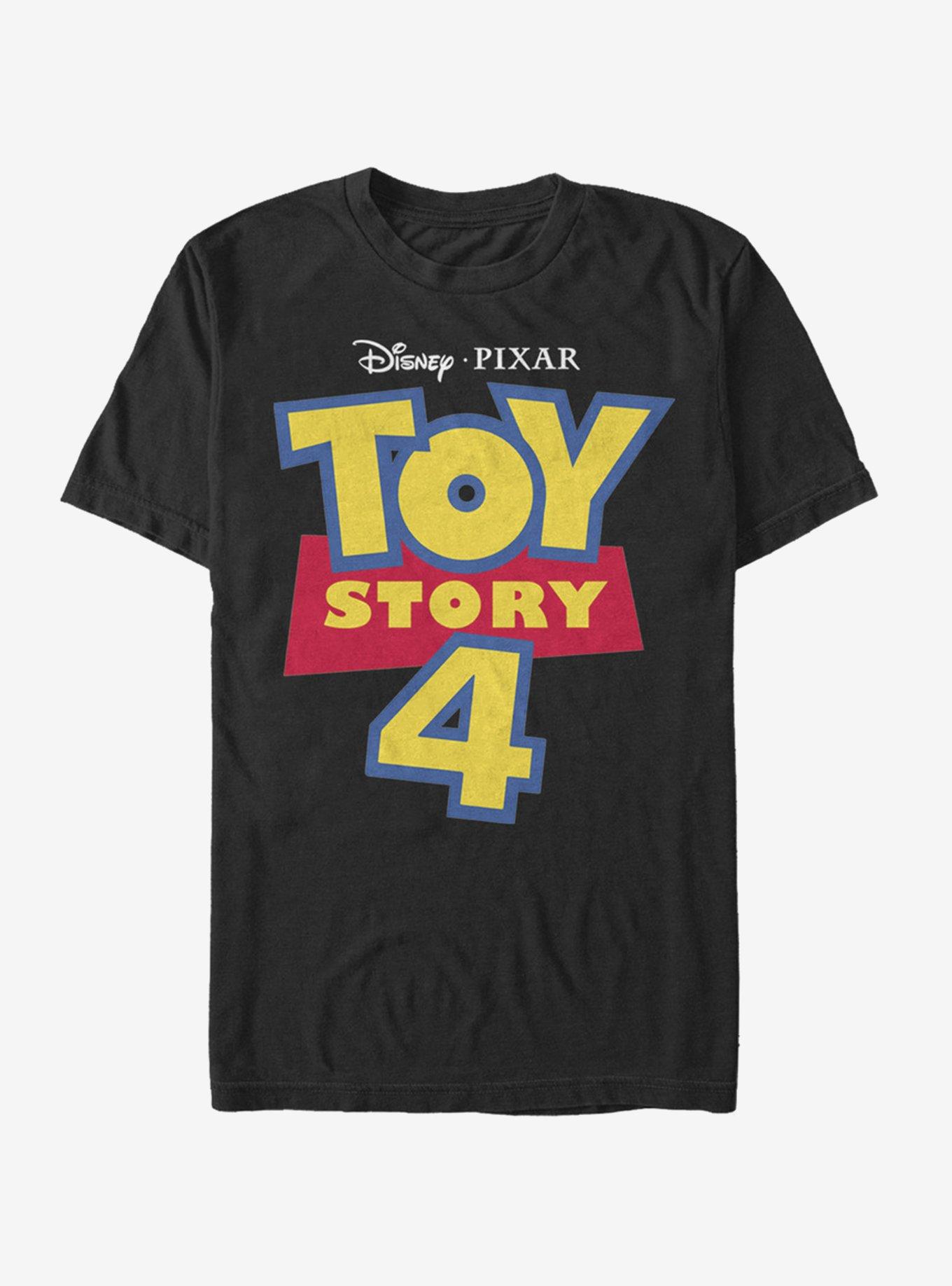 Disney Pixar Toy Story 4 Full Color Logo T-Shirt, BLACK, hi-res