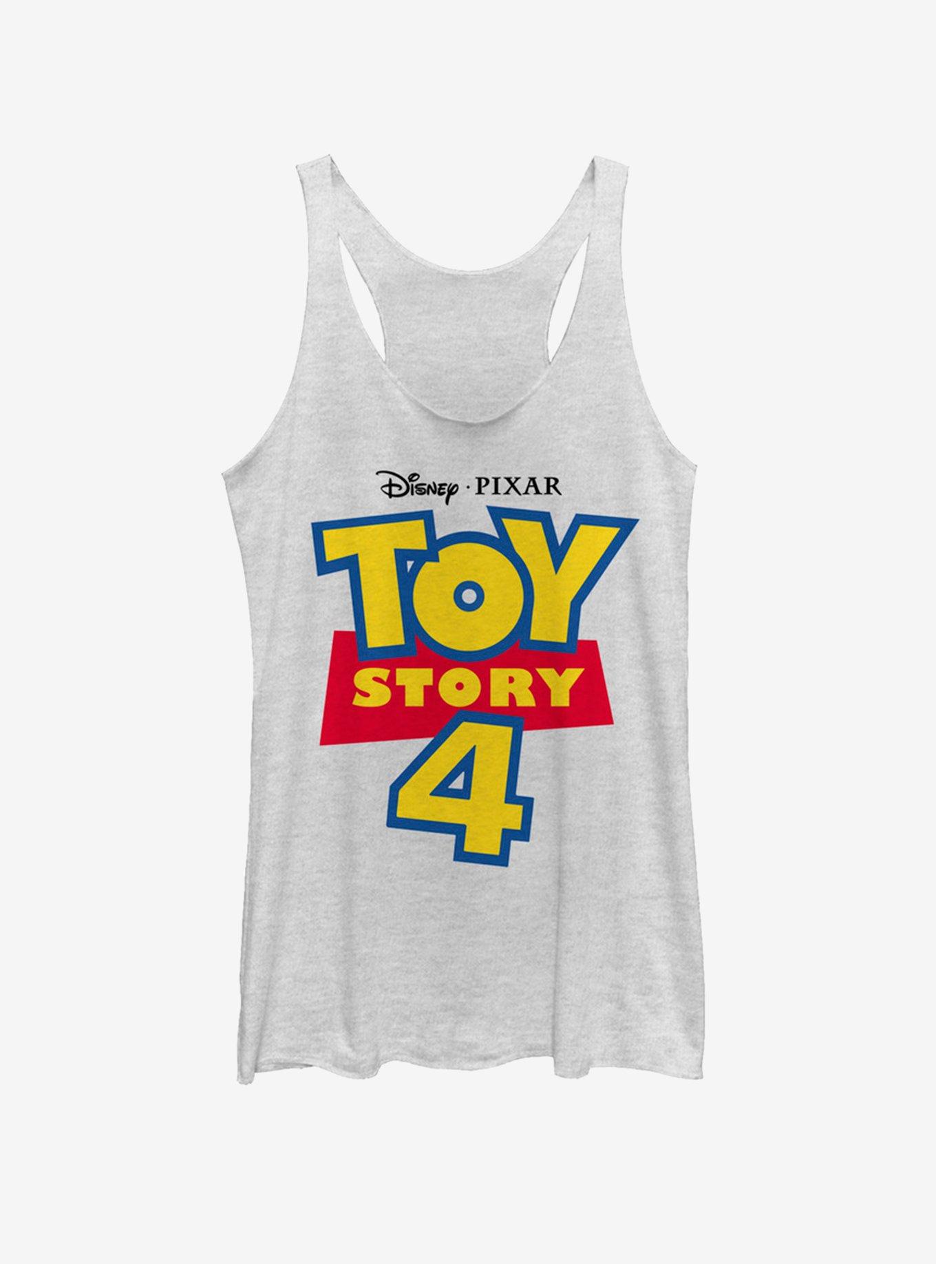 Disney Pixar Toy Story 4 Full Color Logo Girls Tank, WHITE HTR, hi-res