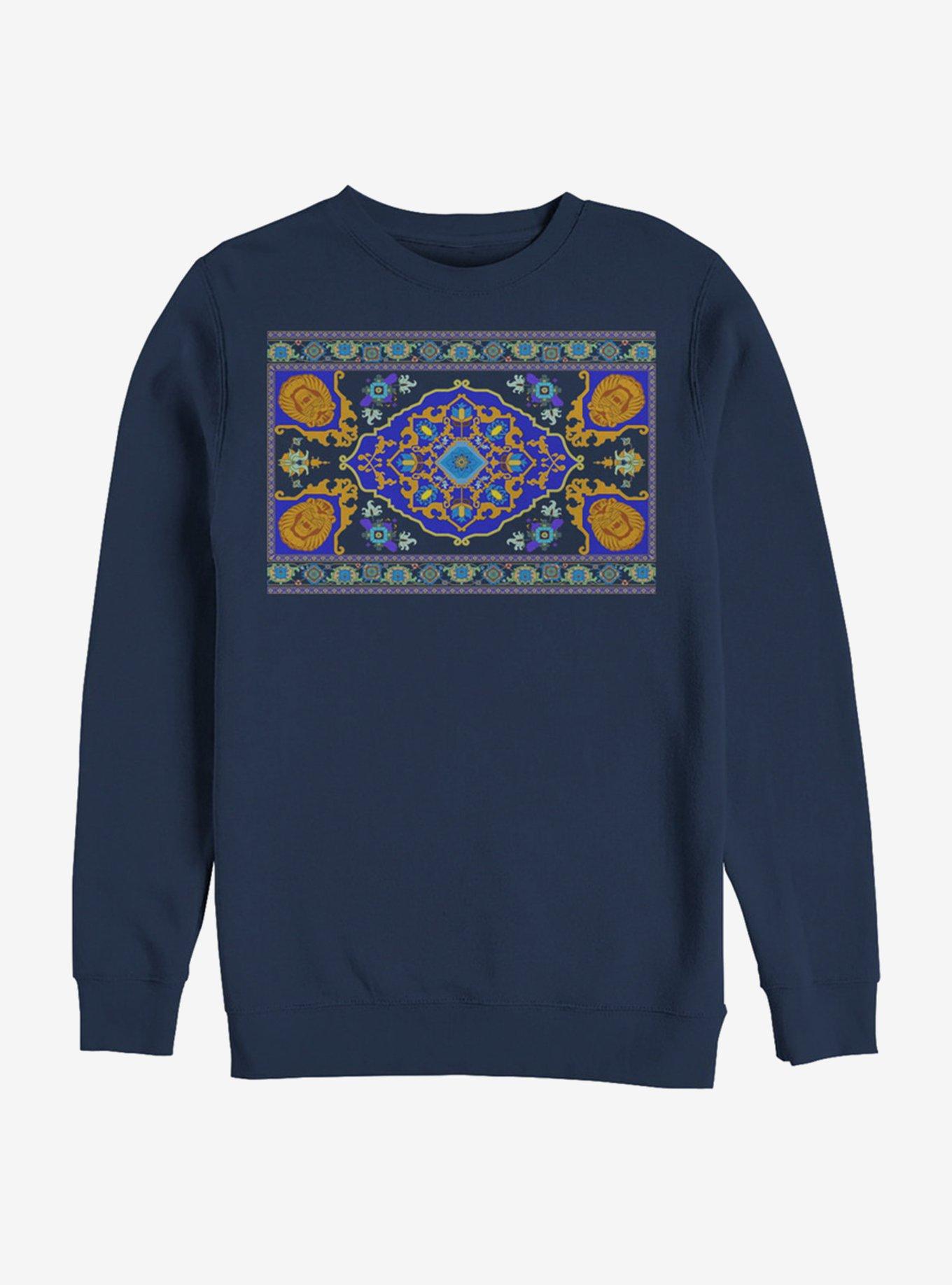 Disney Aladdin 2019 Magic Carpet Panel Print Sweatshirt, NAVY, hi-res