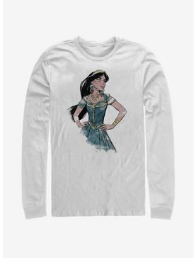 Plus Size Disney Aladdin 2019 Jasmine Sketch Long-Sleeve T-Shirt , , hi-res