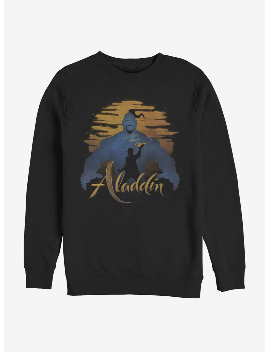 Disney Aladdin 2019 Genie Silhouette Sweatshirt, BLACK, hi-res
