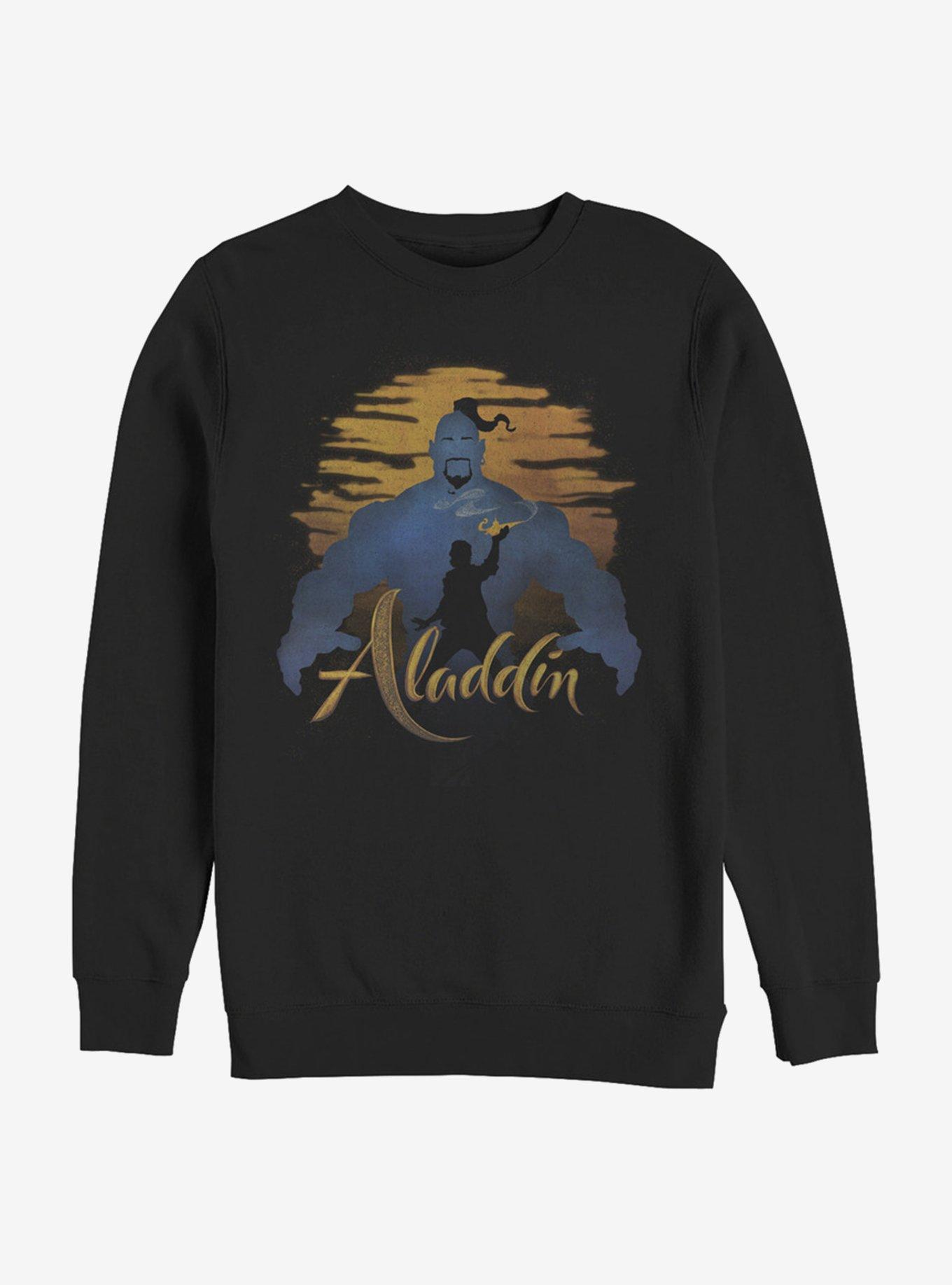 Disney Aladdin 2019 Genie Silhouette Sweatshirt, BLACK, hi-res