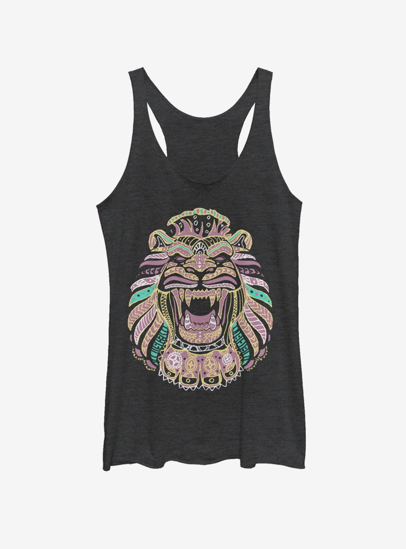 Disney Aladdin 2019 Aladdin Lion Girls Tank, BLK HTR, hi-res