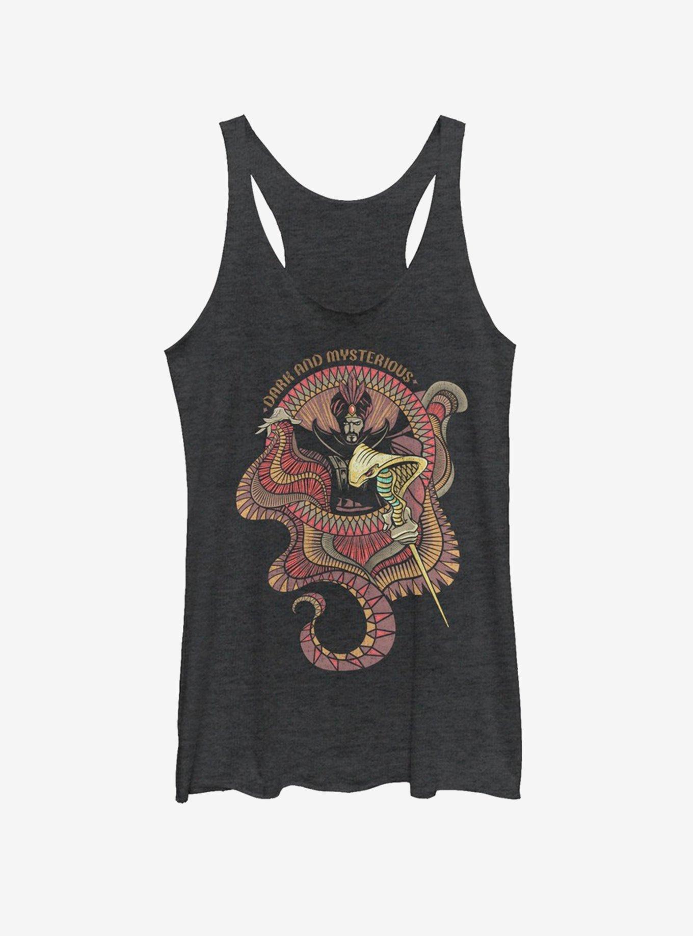 Disney Aladdin 2019 Jafar Circular Girls Tank, BLK HTR, hi-res