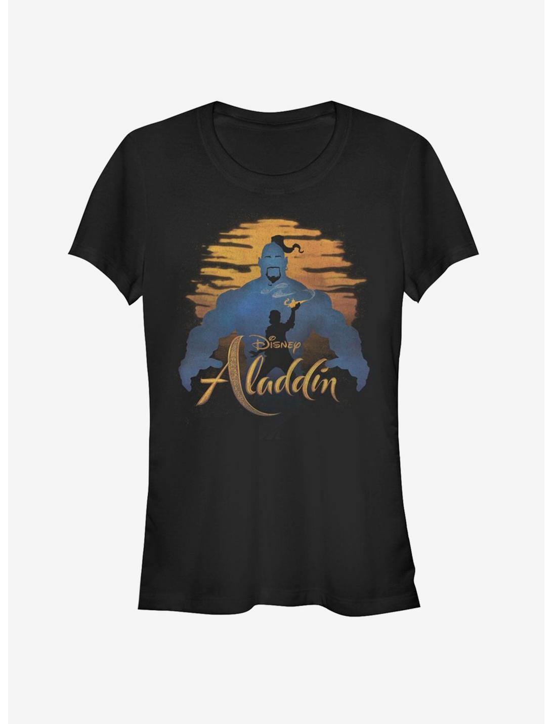 Disney Aladdin 2019 Genie Silhouette Girls T-Shirt, BLACK, hi-res