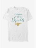 Disney Aladdin 2019 Woman of Many Dreams Cursive  T-Shirt, WHITE, hi-res