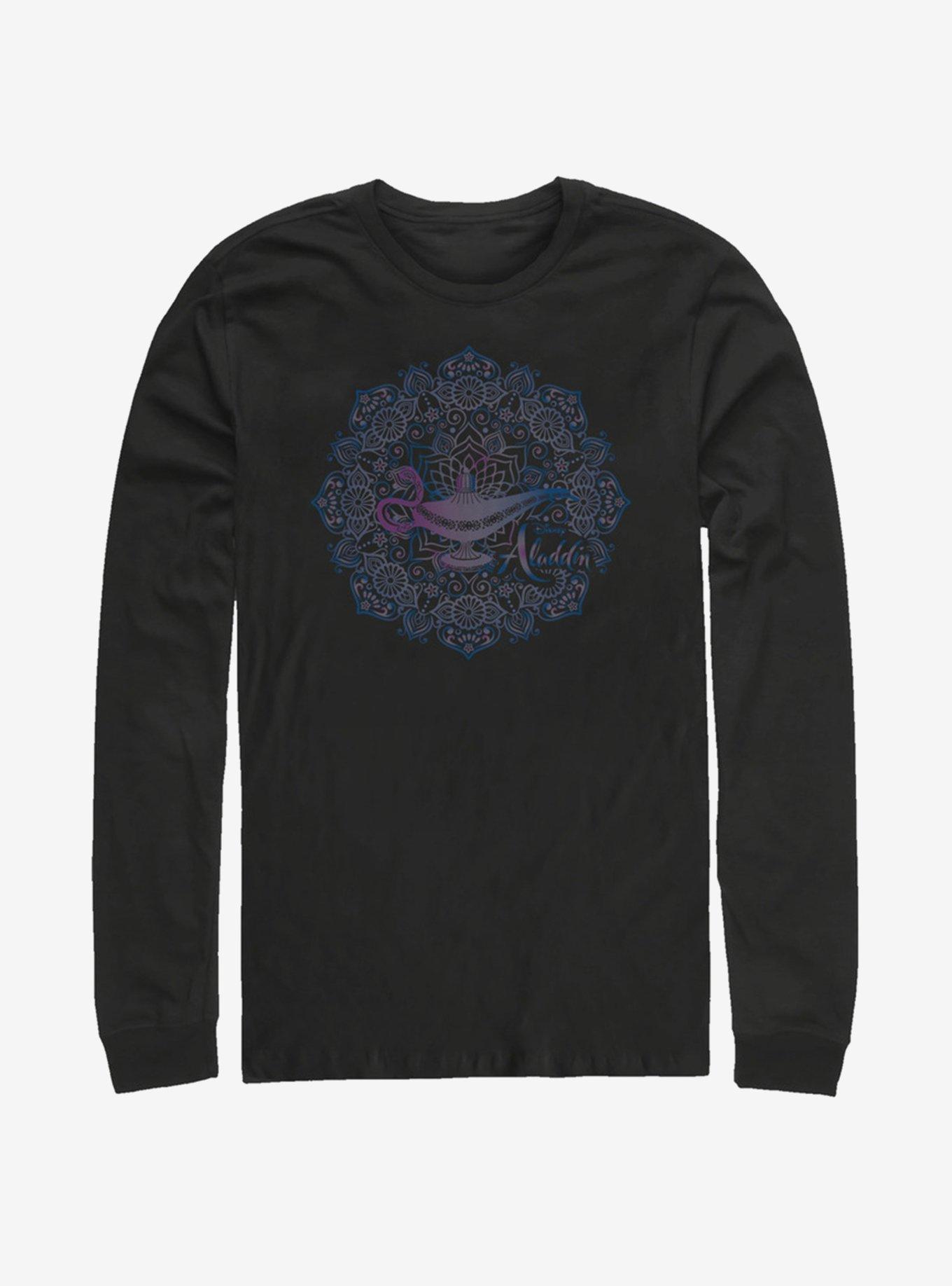 Disney Aladdin 2019 Lamp Mandala Long-Sleeve T-Shirt , BLACK, hi-res