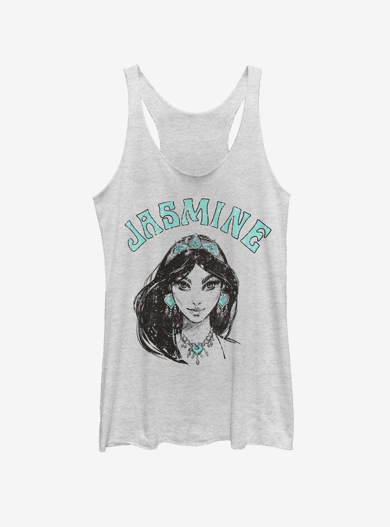 Disney Aladdin 2019 Jasmine Girls Tank, WHITE HTR, hi-res